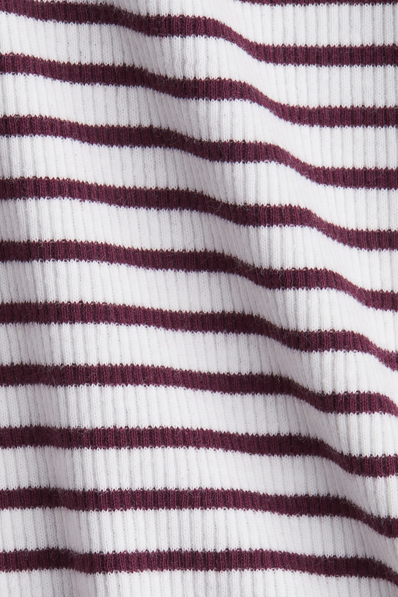 Женская футболка H&M Ribbed, цвет: Белый / Полосатый — фото 2