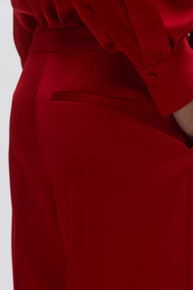 Wide trousers-Red - 4