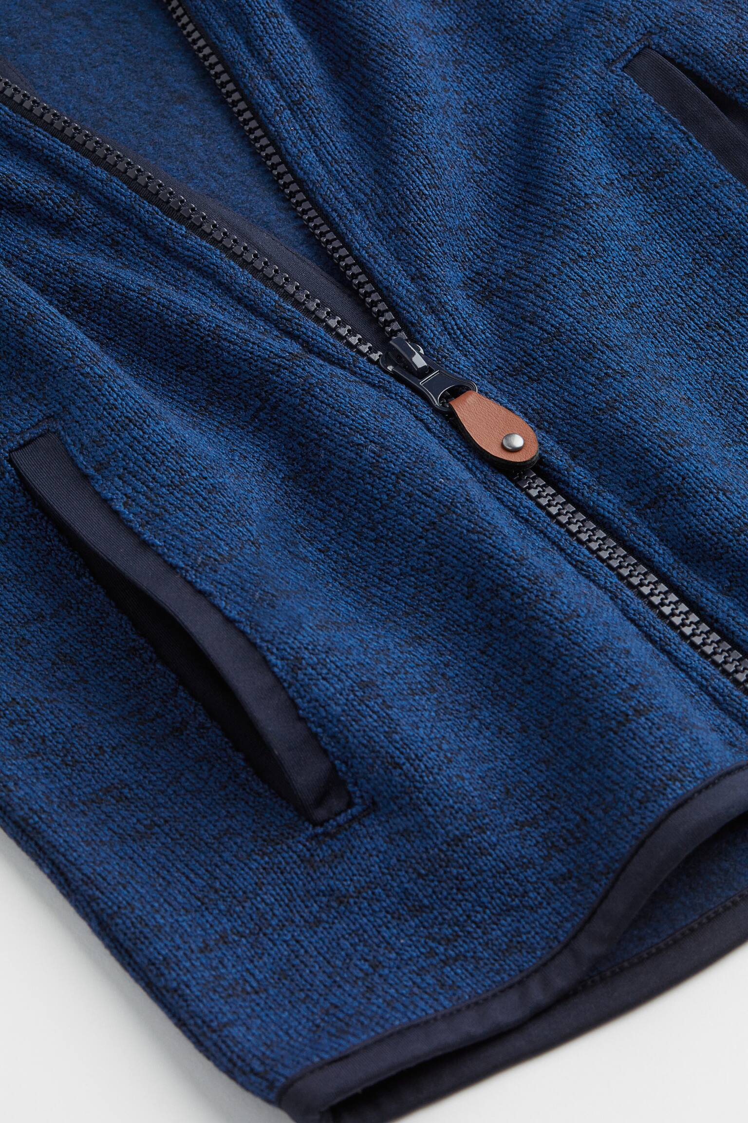 Knitted fleece jacket - Dark blue - 2