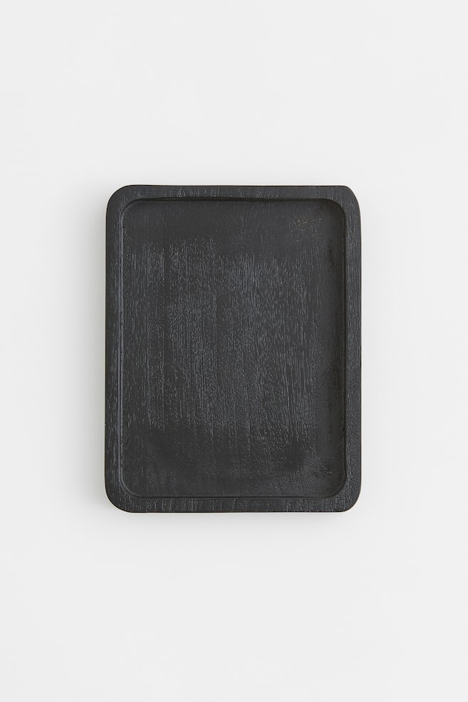 Small wooden tray - Black/Wood/Acacia wood - 1
