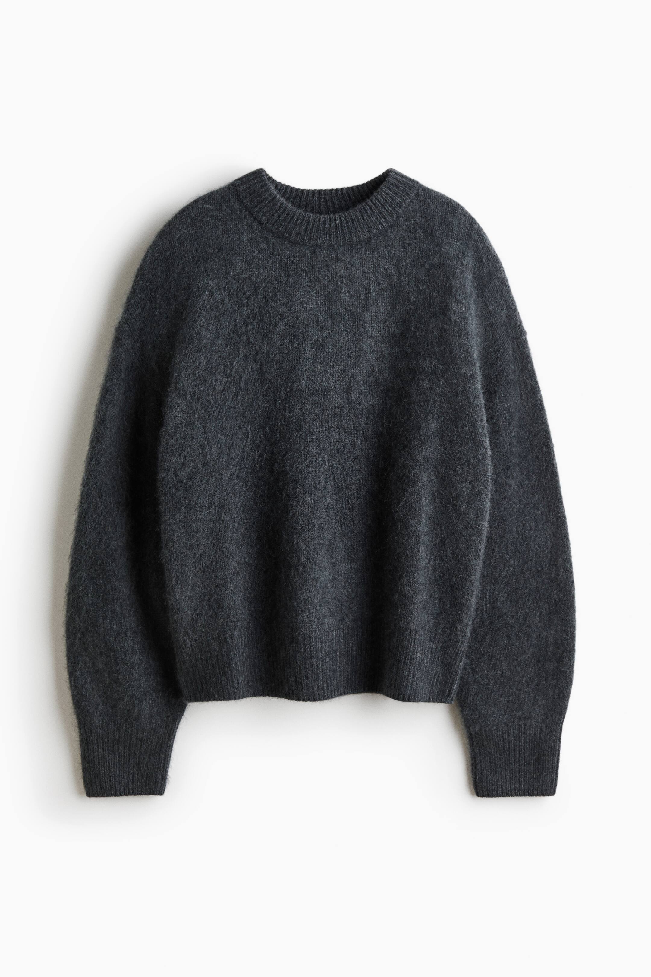 View larger image: Oversized wool jumper - Dark grey - Ladies | H&M 1