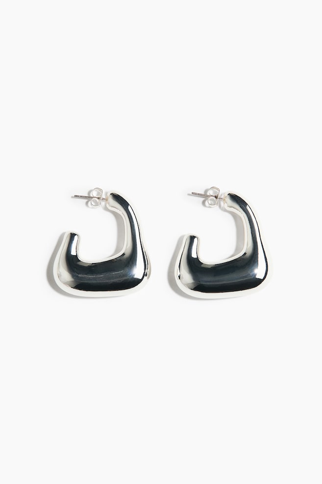 Hoop Earrings - Silver-colored/Gold-colored - 1