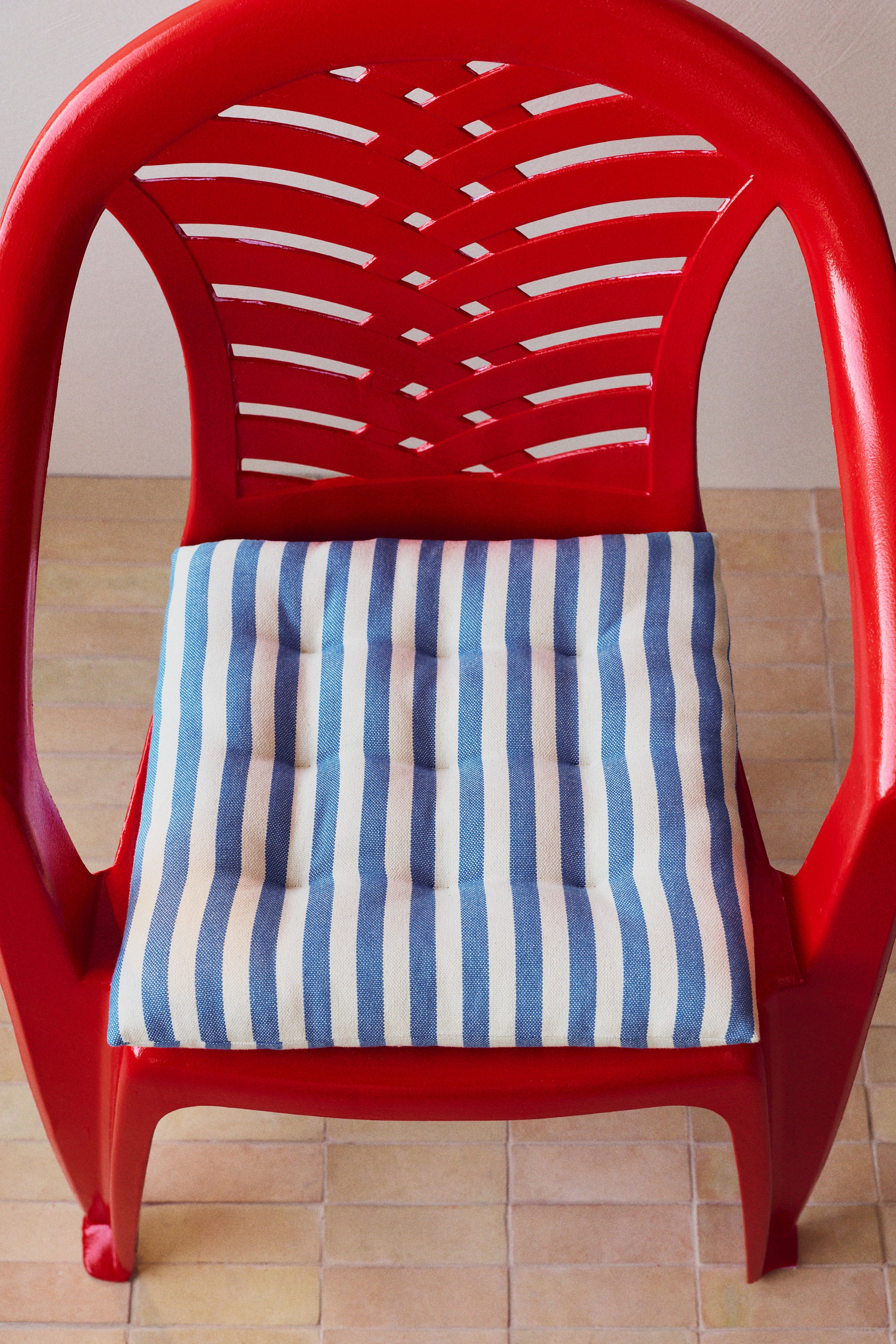 2-pack stolsdyna för utomhusbruk - Blå/Randig/Beige/Randig/Orange/Randig/Mörkgrå/Randig