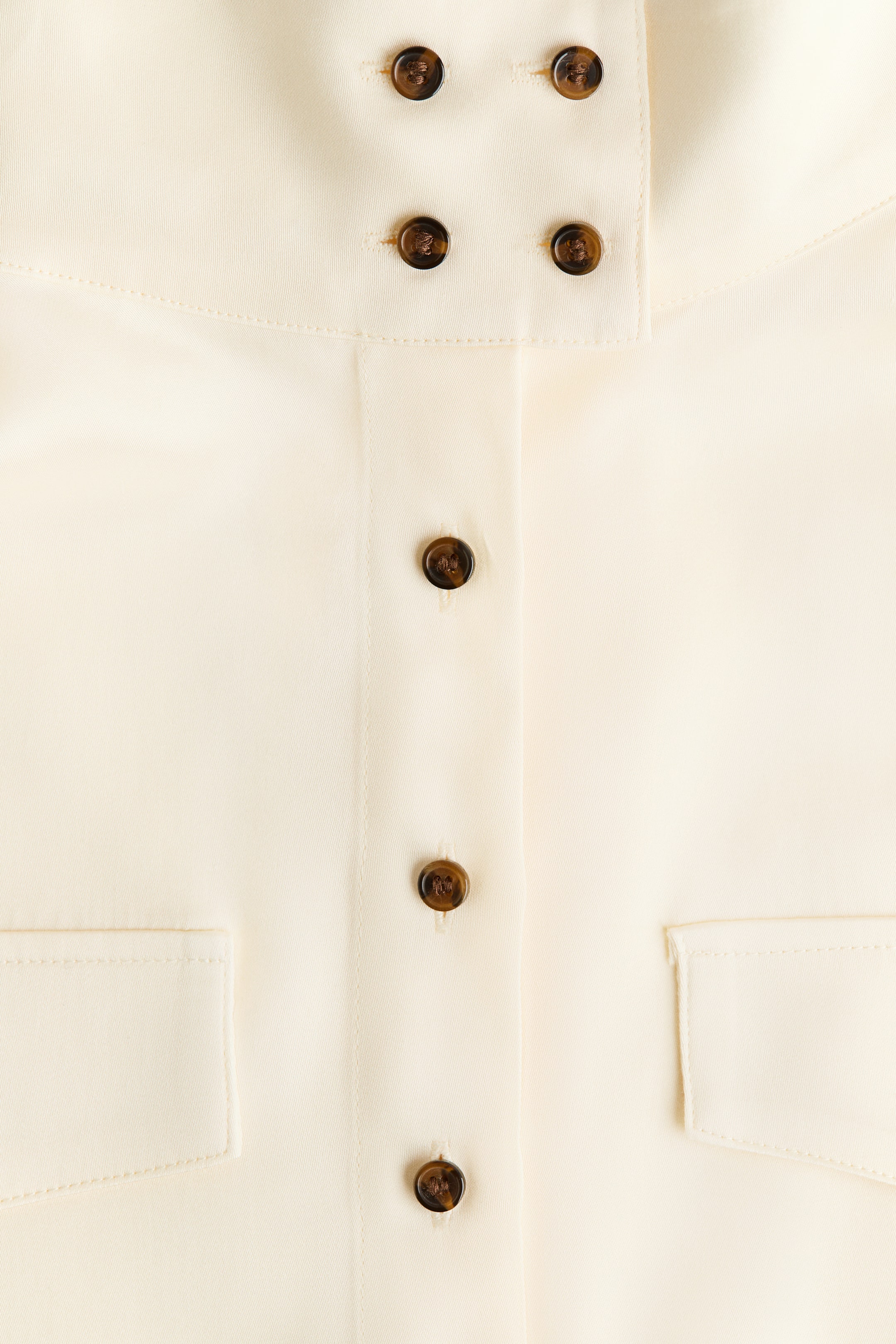 Funnel-Collar Shirt Dress
