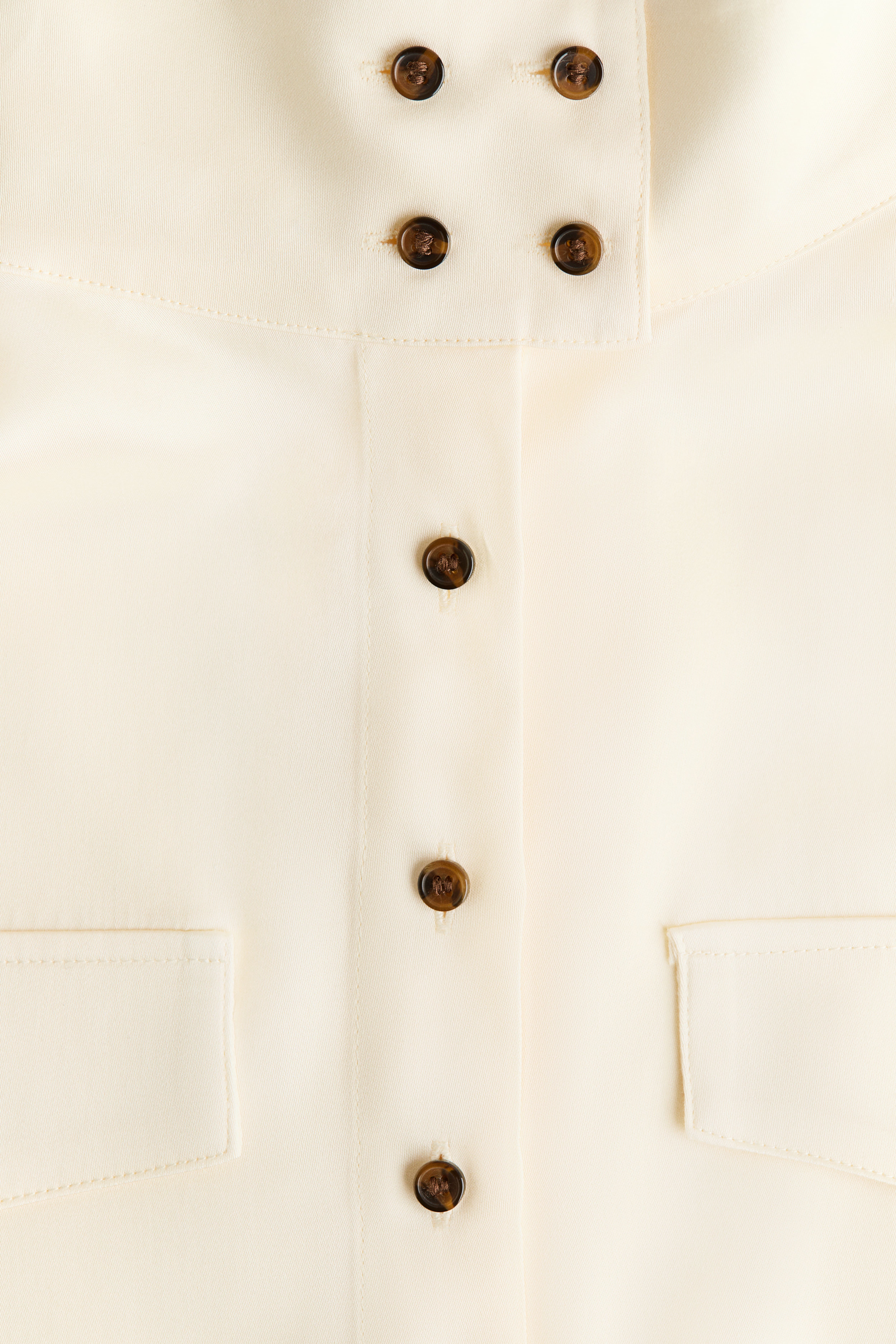 Funnel-Collar Shirt Dress