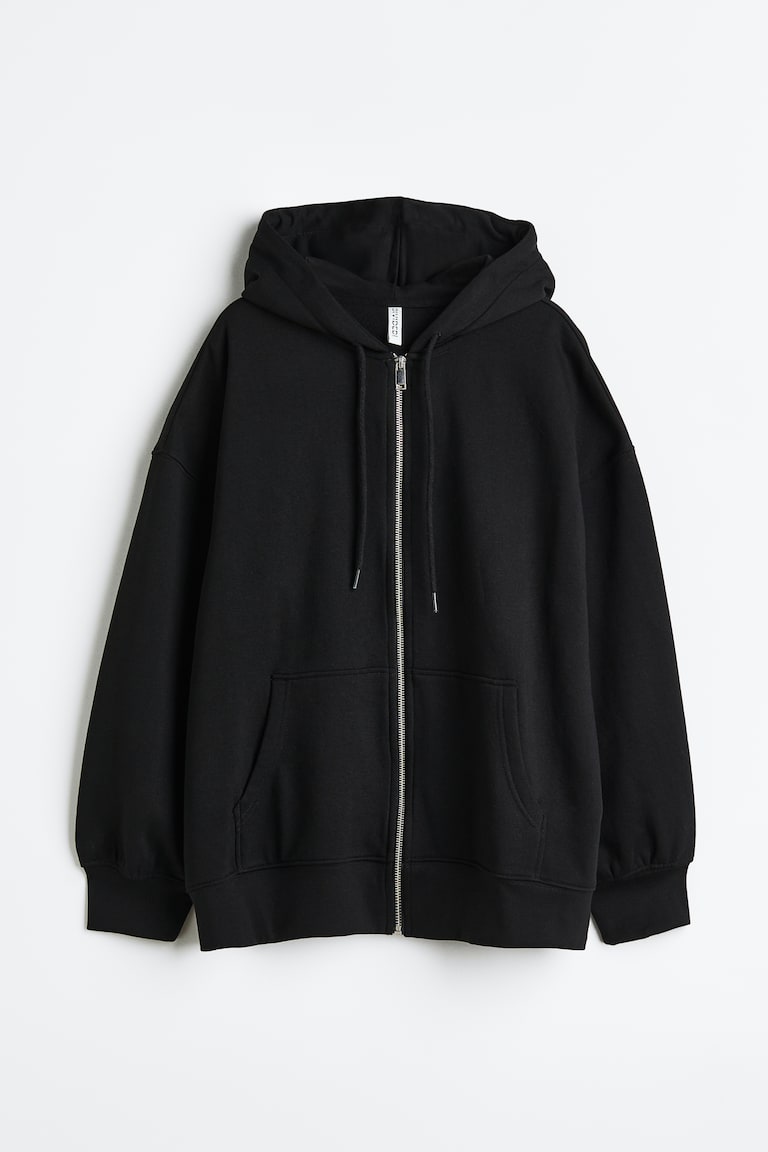 Oversized zip-through hoodie