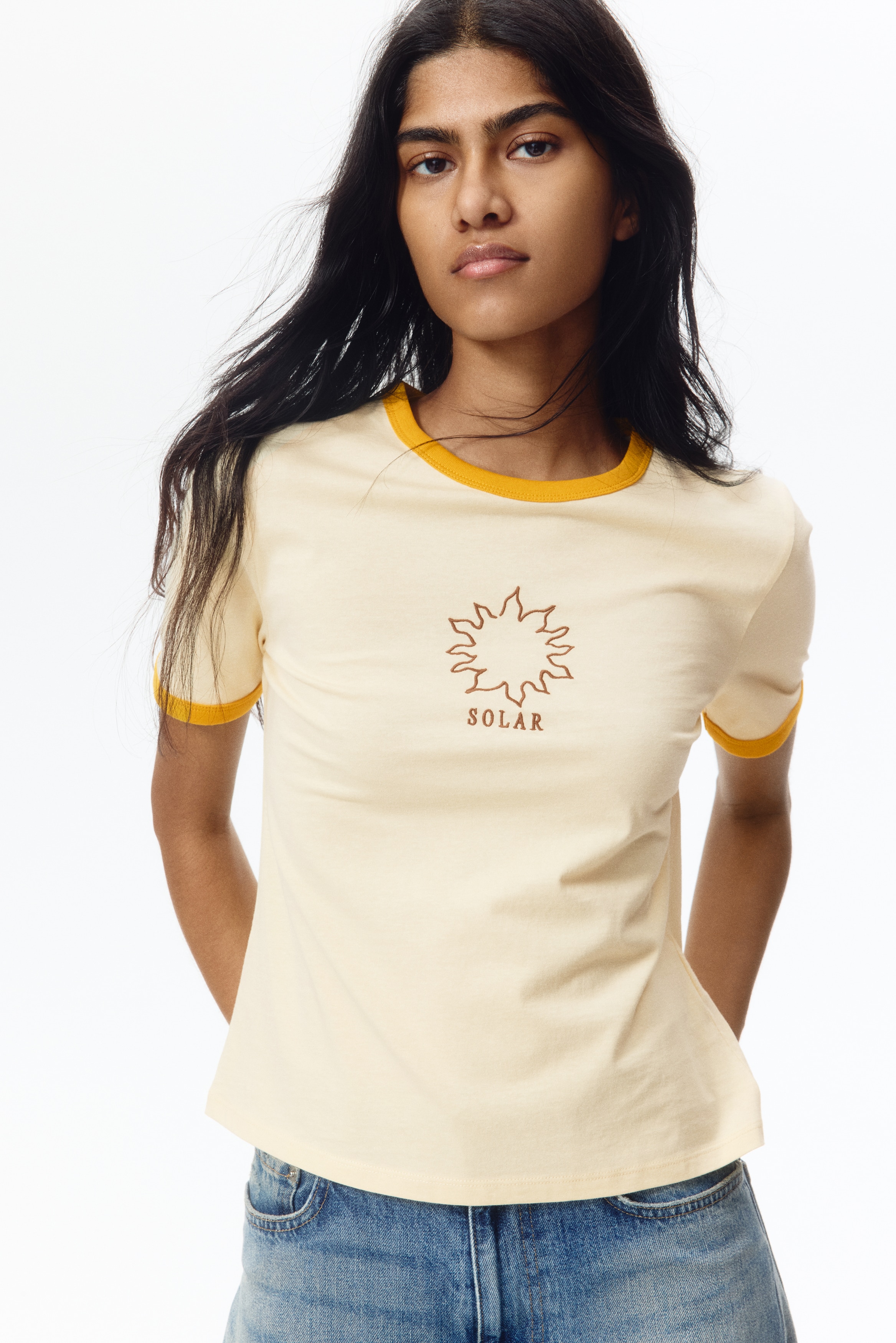 Print-motif cotton T-shirt - Light yellow/Solar/Brown/Soluna/Light beige/Banana/Olive green/Tropic/Light turquoise/La Spezia