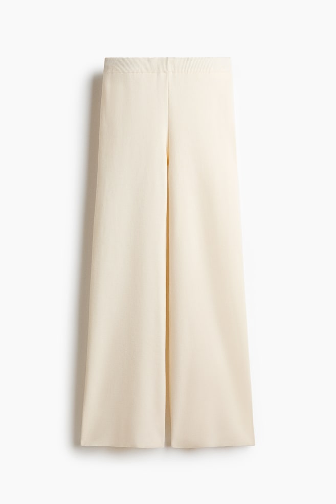 Fine-knit trousers - Cream/Black/Light beige marl/Navy blue/Dark mole/Dark grey marl/Dark brown - 1