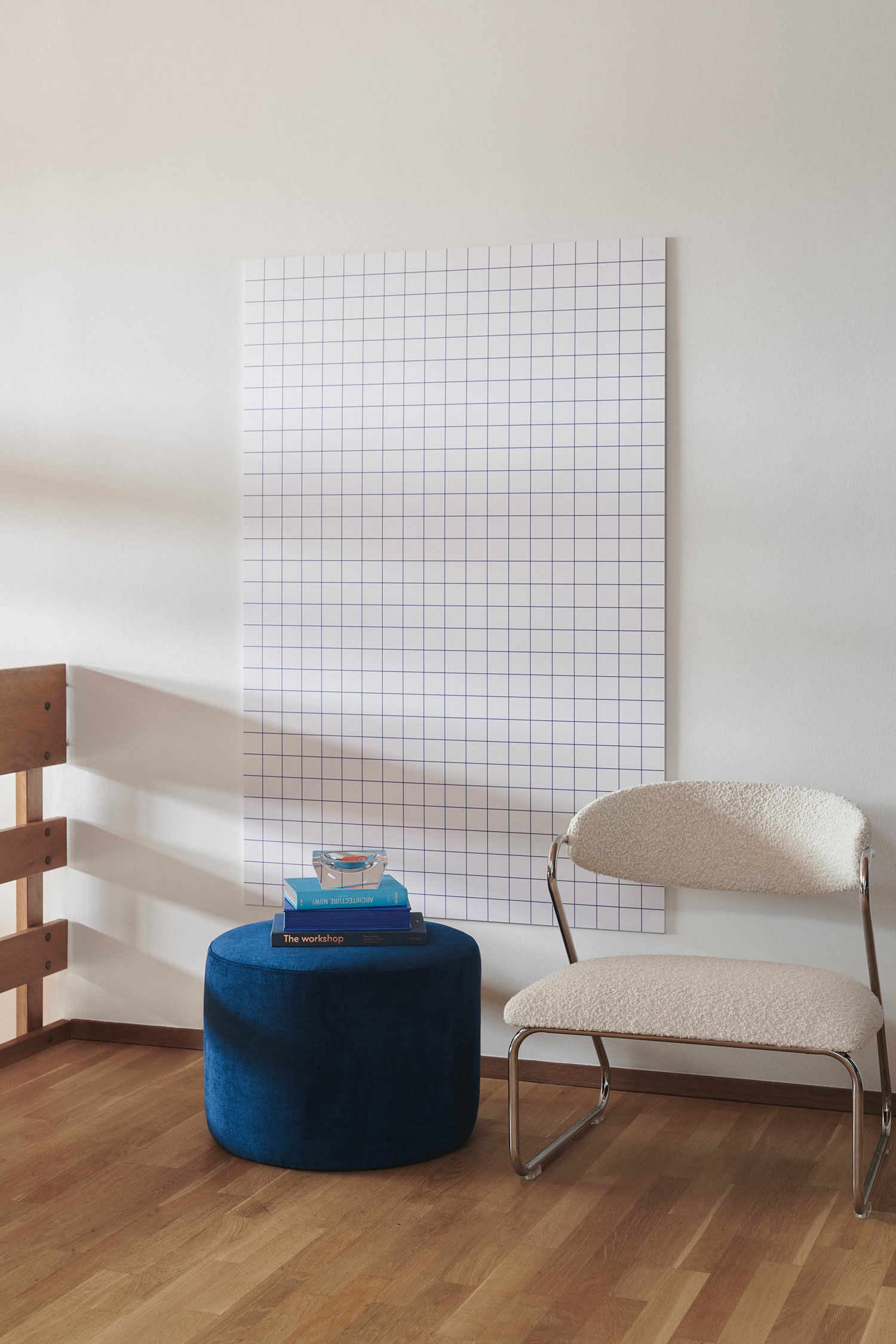 No. 9 Puf - Planet Legion Blue/Maya Cream/Planet Grey Green