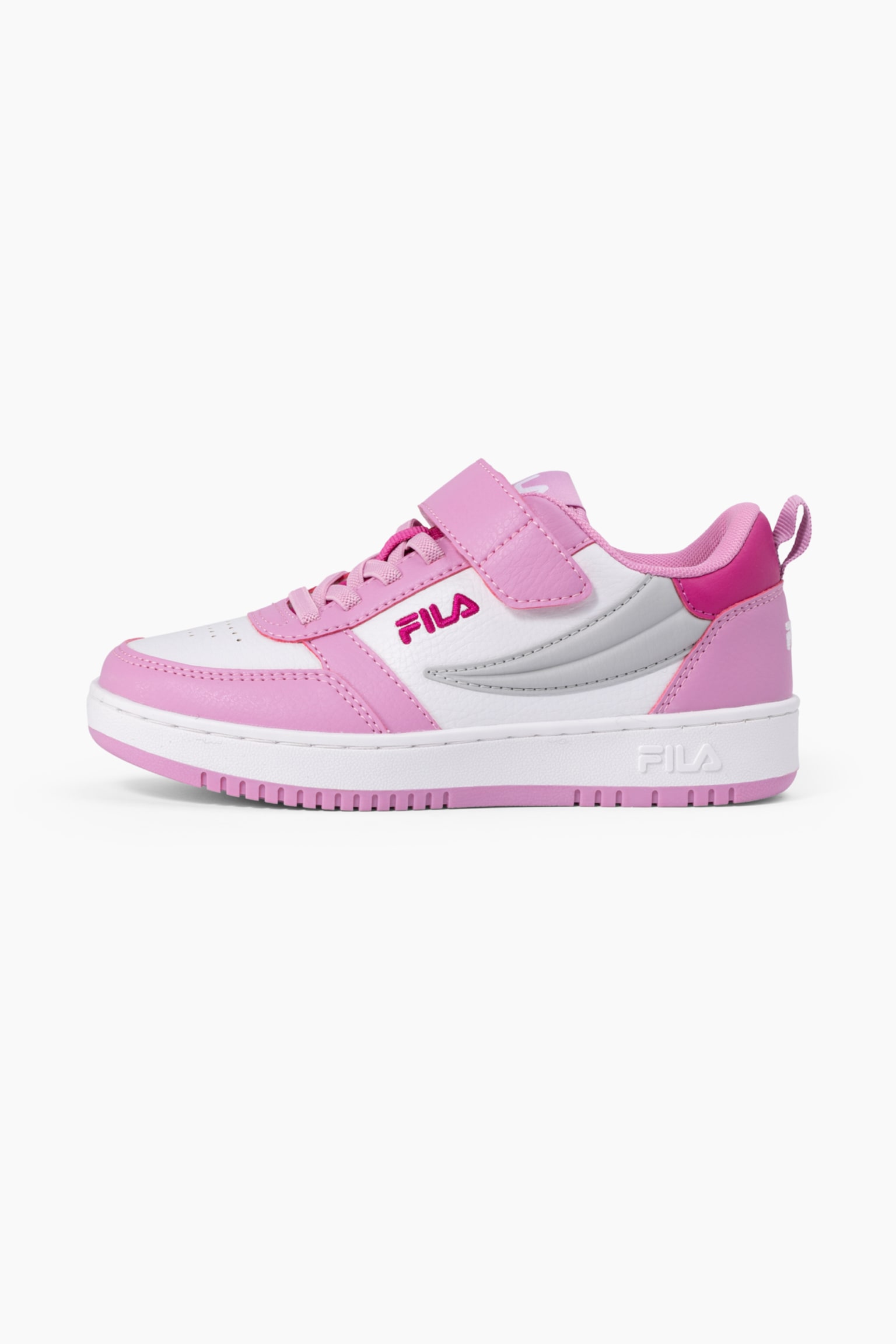 Fila Rega Nf Velcro Kids Basketball  Low - White-moonlite Mauve/White-black-fila Red/White-black - 1