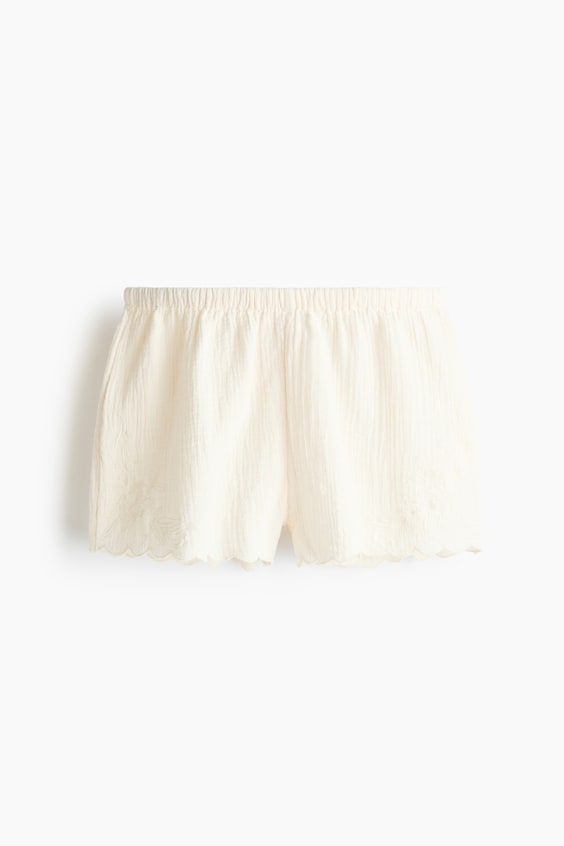 Женские пляжные шорты H&M из хлопкового муслина