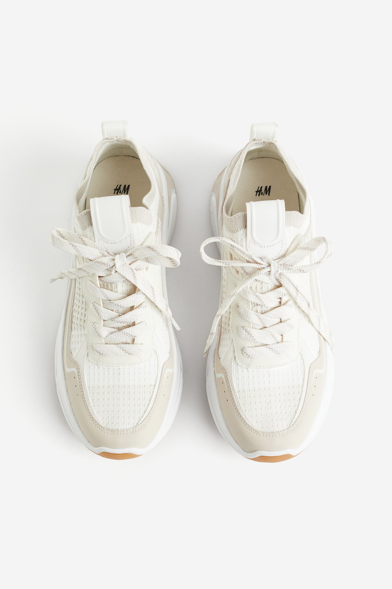 Fully Fashioned Sneakers - White/Beige/Light greige - 4