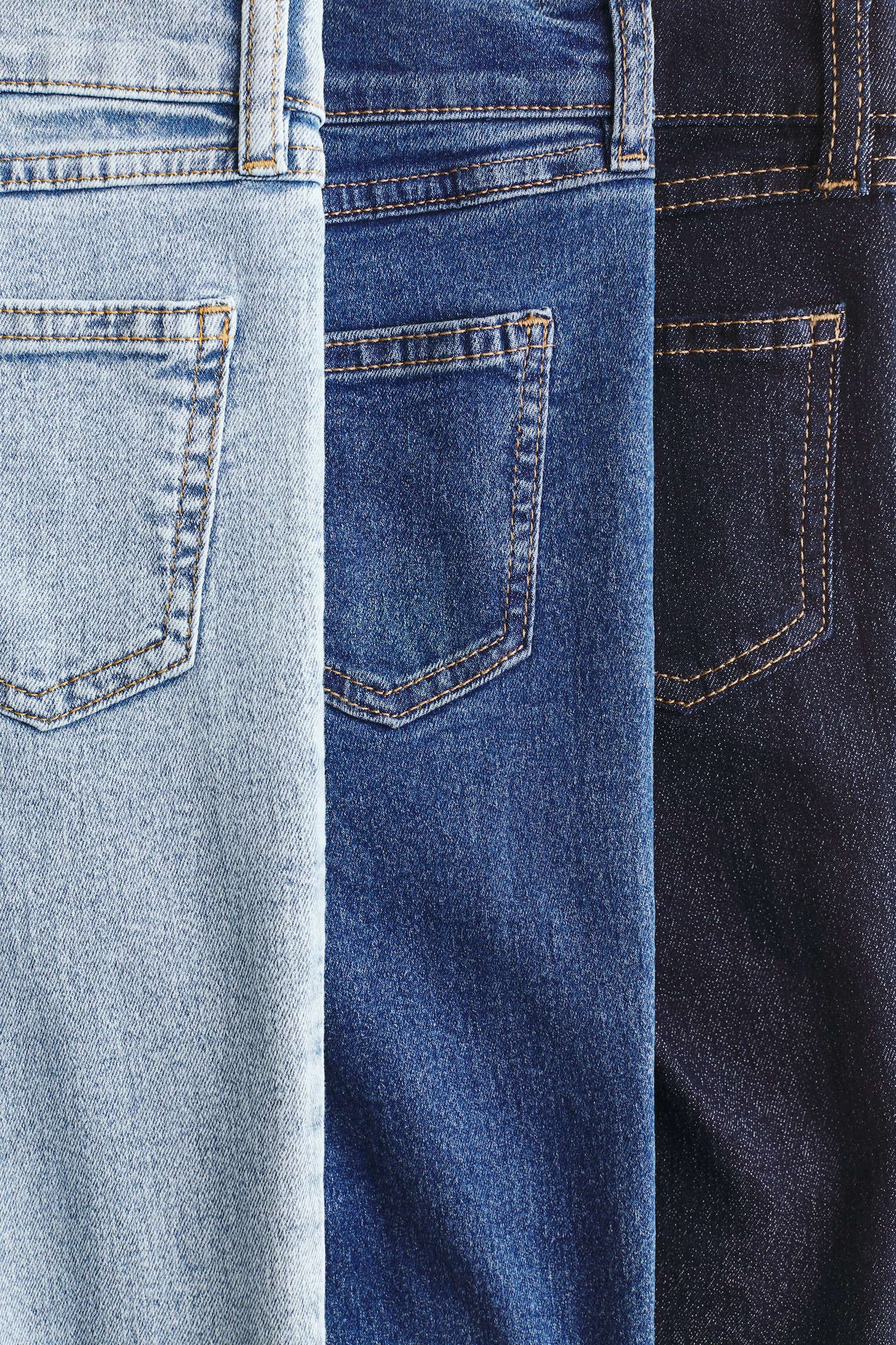 3'lü Comfort Stretch Slim Fit Jeans - Koyu kot mavisi/Kot mavisi/Kot mavisi/Açık kot mavisi - 2