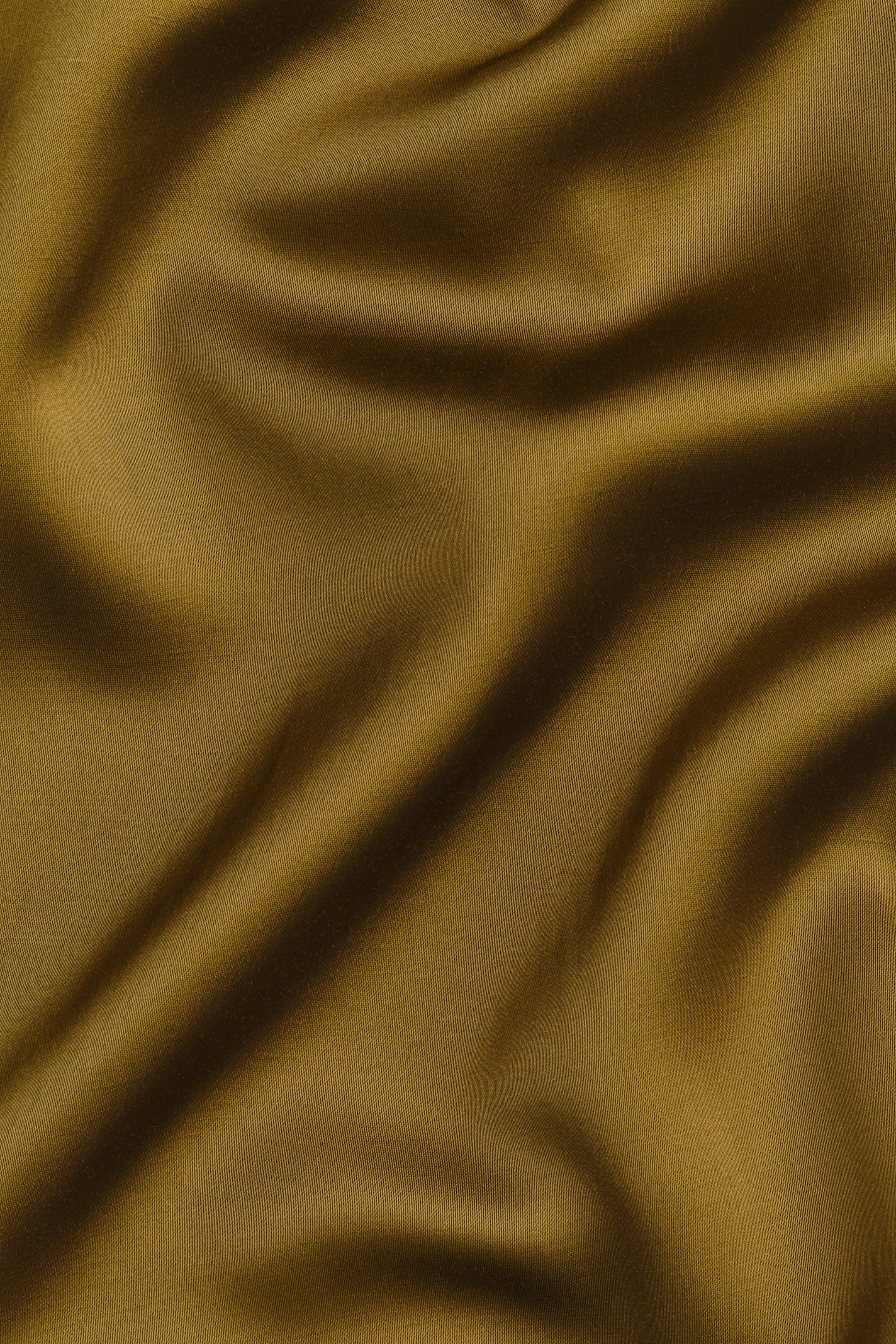 View larger image: Oversized satin shirt - Golden olive | H&M SG 4