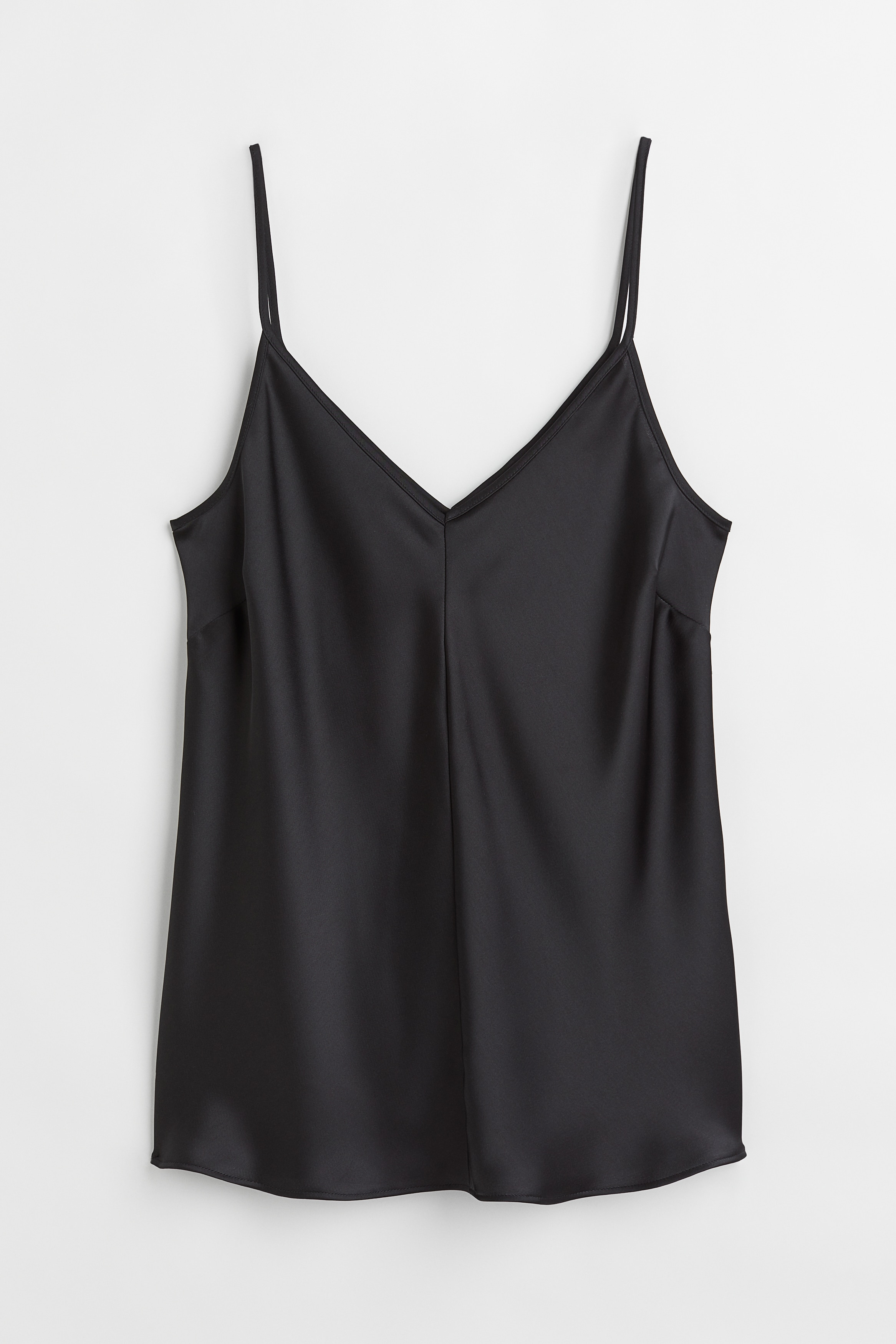satin v neck tank top