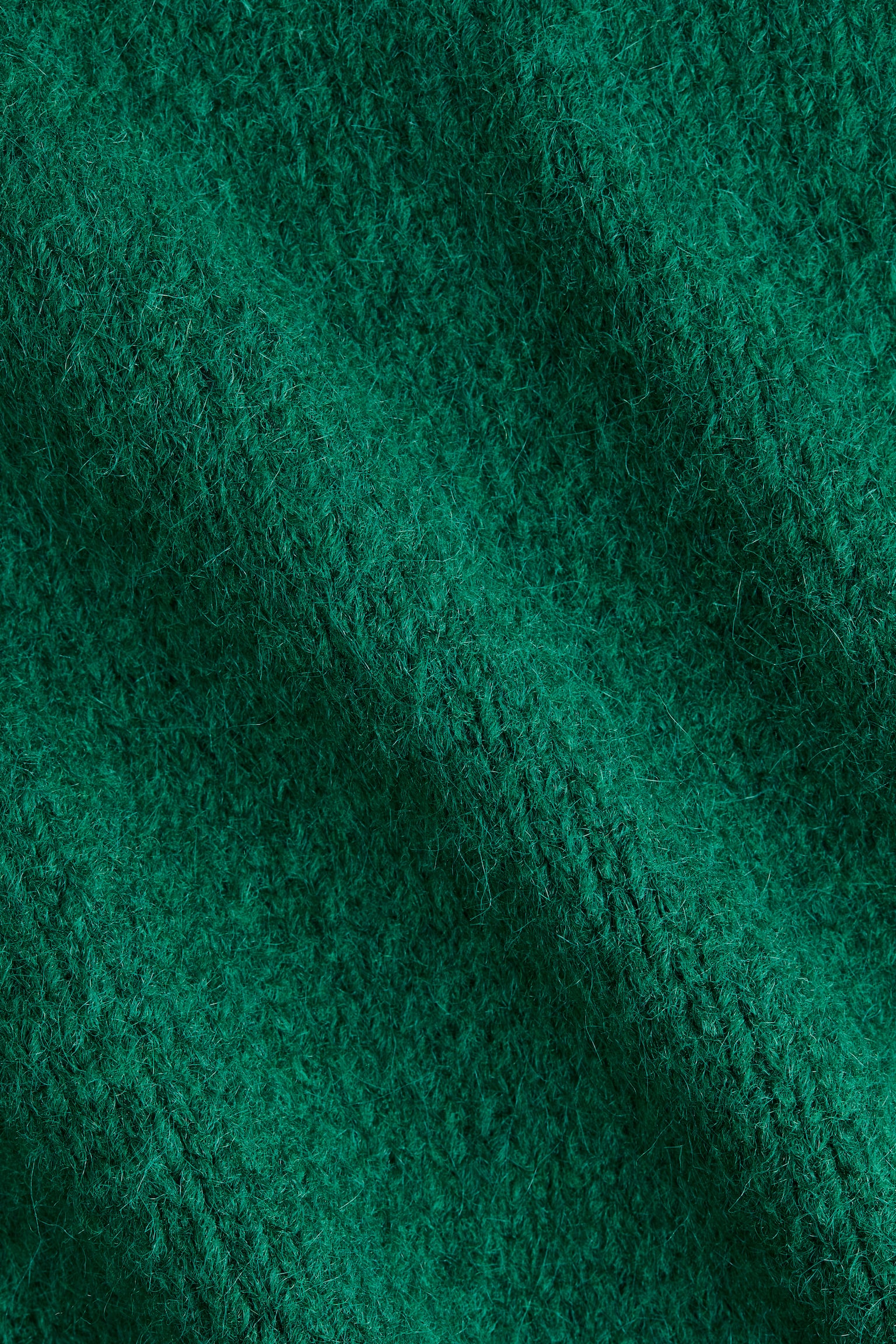 Fine-knit jumper - Dark green - 4