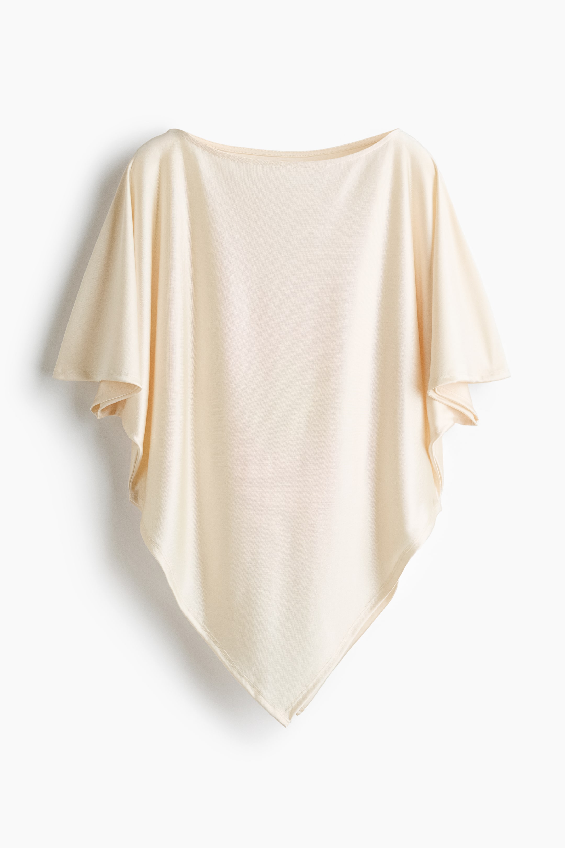 Batwing-Sleeved Fine-Knit Top