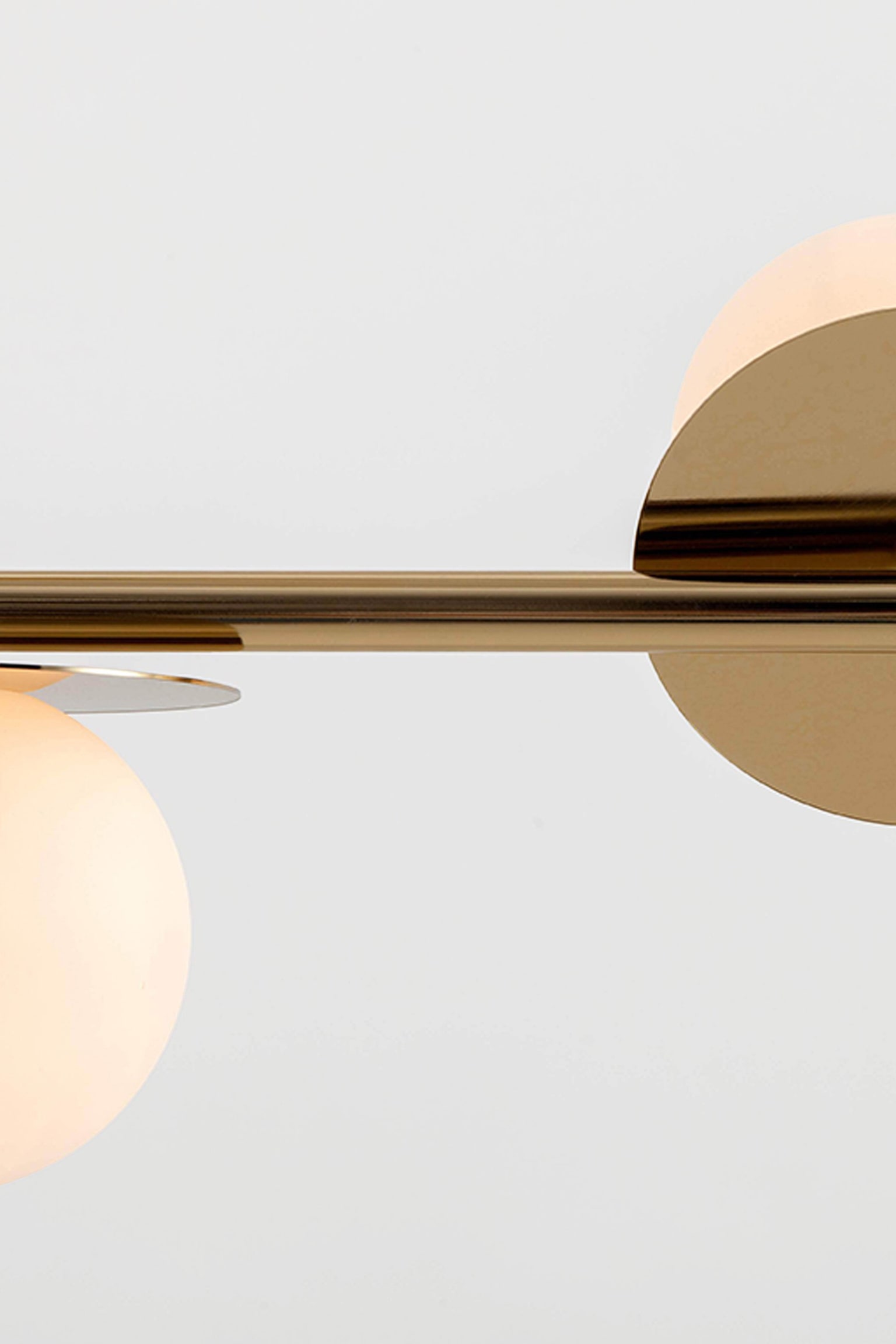 Opal Disk Ceiling Light - Gold/Dark Grey - 2