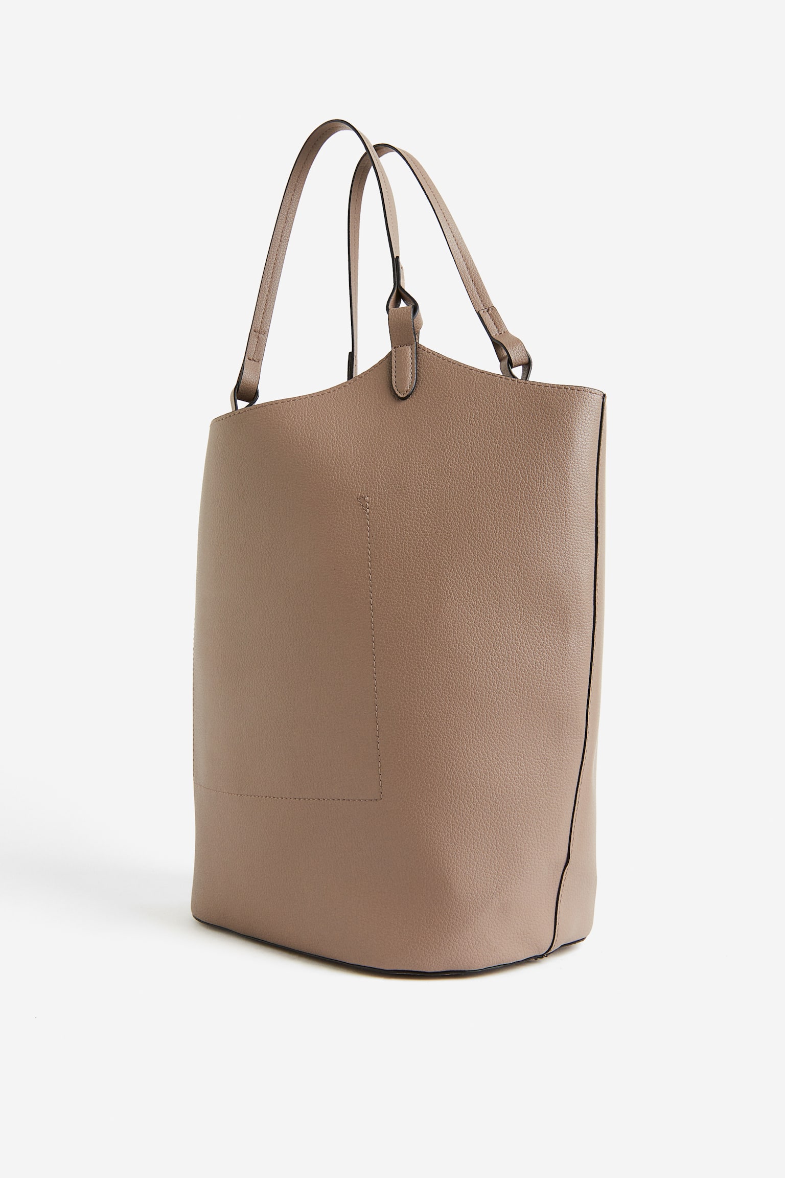 Coated shopper - Dark beige/Black - 4