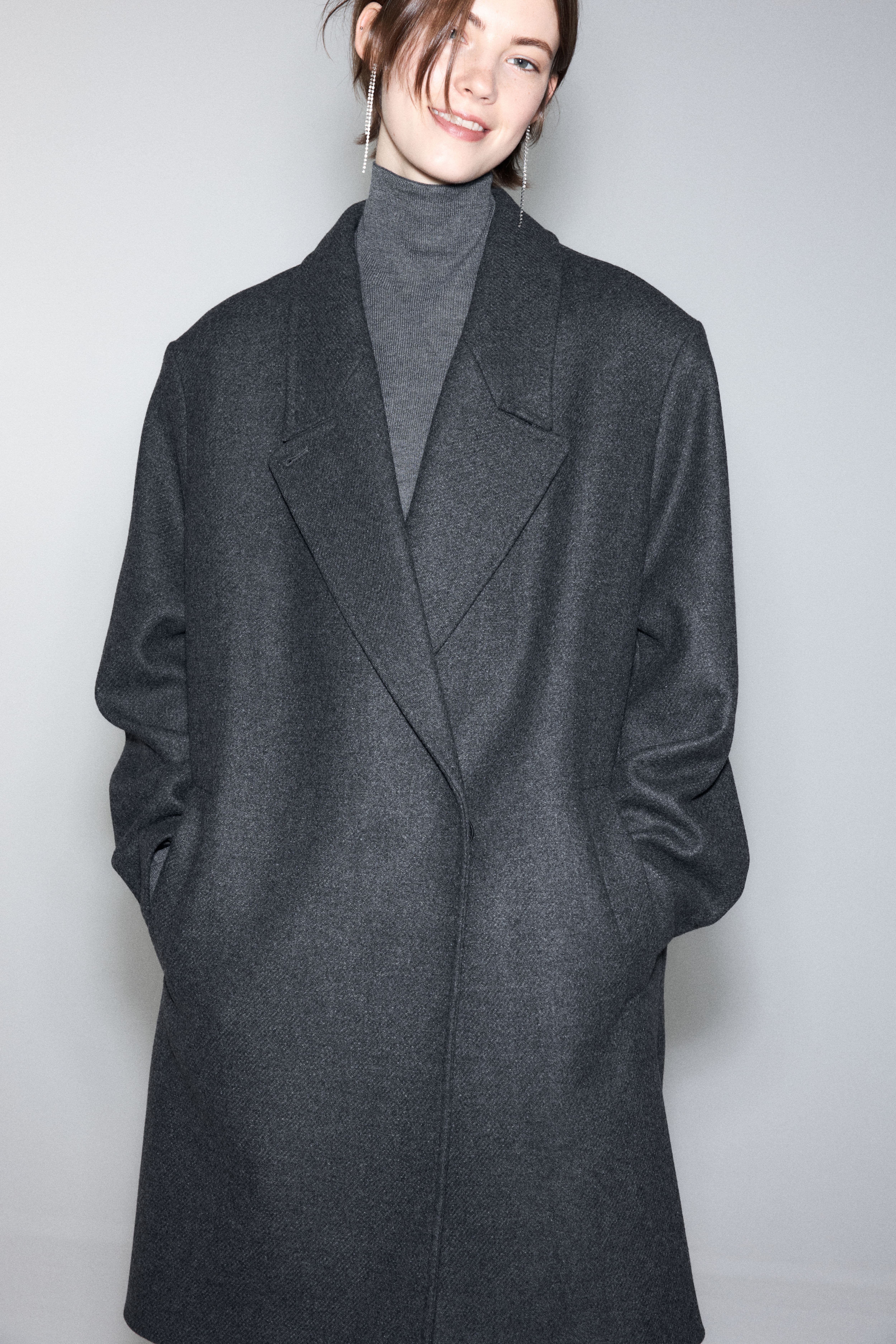 Oversized Wool-Blend Coat