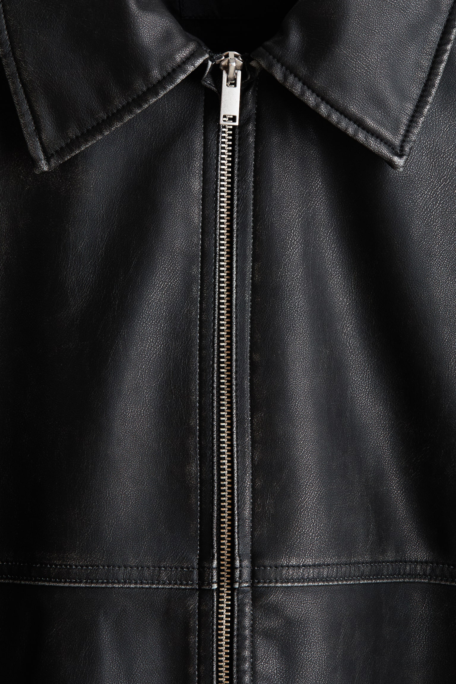 Мужская куртка H&M Jacket with Collar, цвет: Чёрный — фото 7