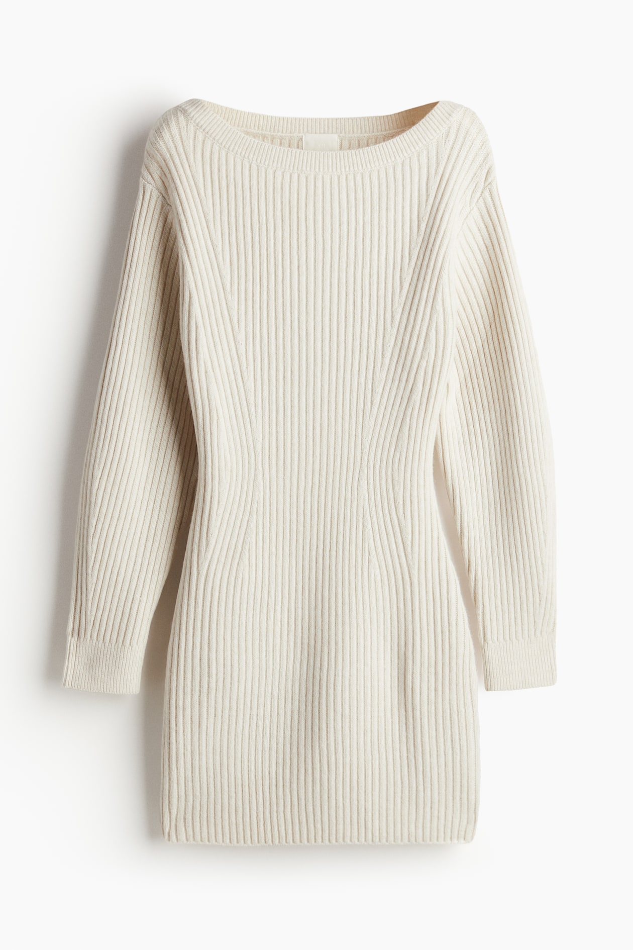 knee length dresses for ladies Twilight Moments Long Sleeve Knit Dress Cream– Selfie Leslie main image 0