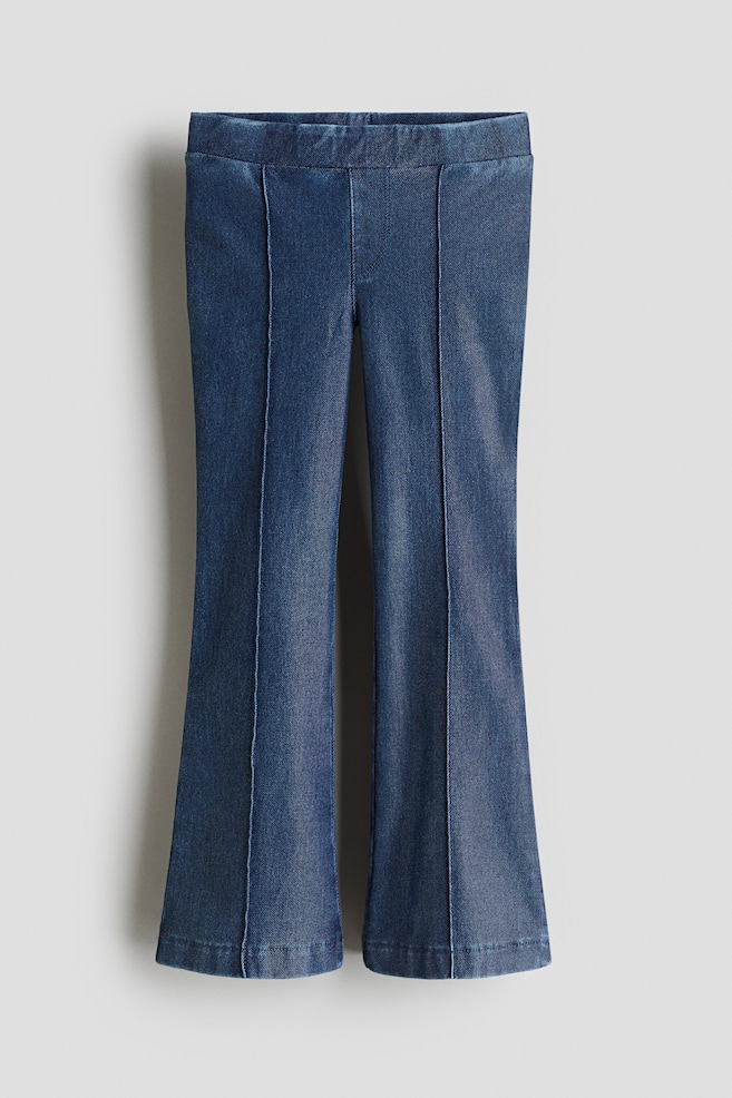 Flared Jeggings - Dark denim blue/Light gray/Dark denim blue - 1