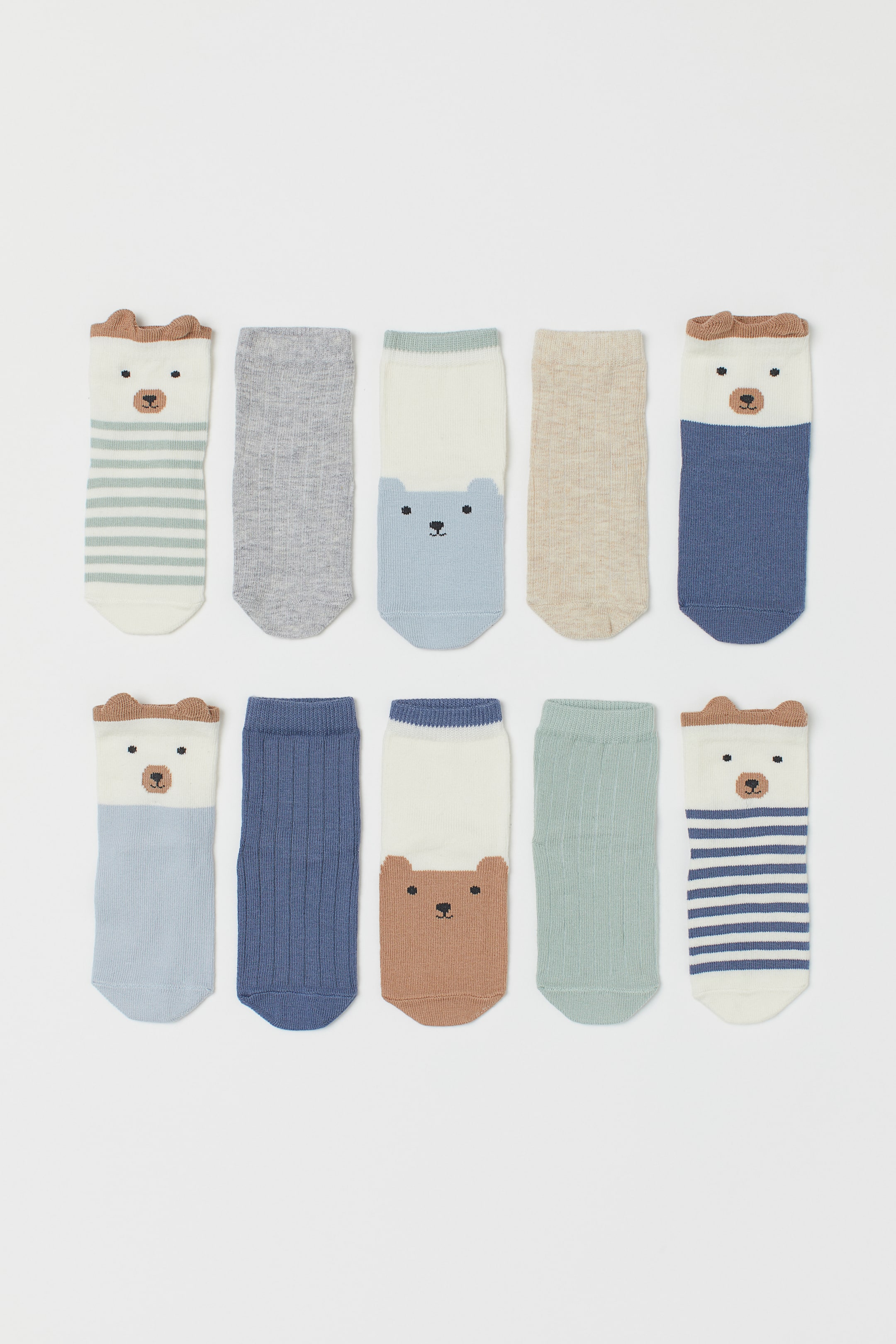 10-pack socks - Blue/Bear - Kids | H&M GB