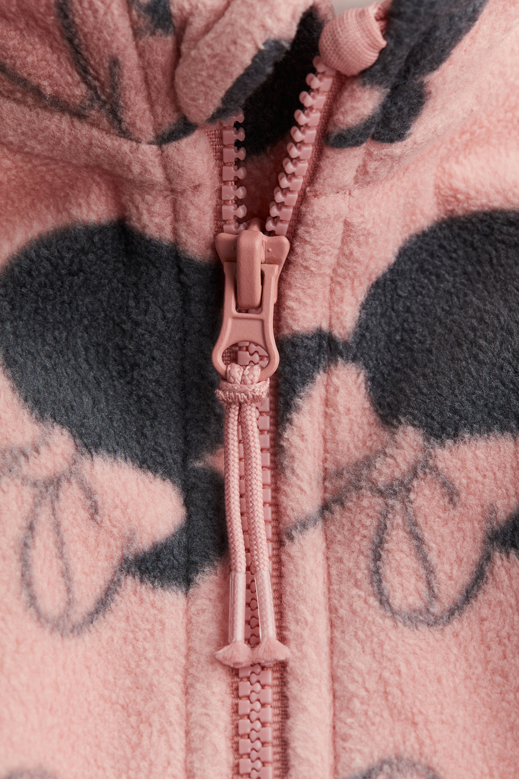 Patterned Fleece Jacket - Pink/Minnie Mouse - Kids | H&M US