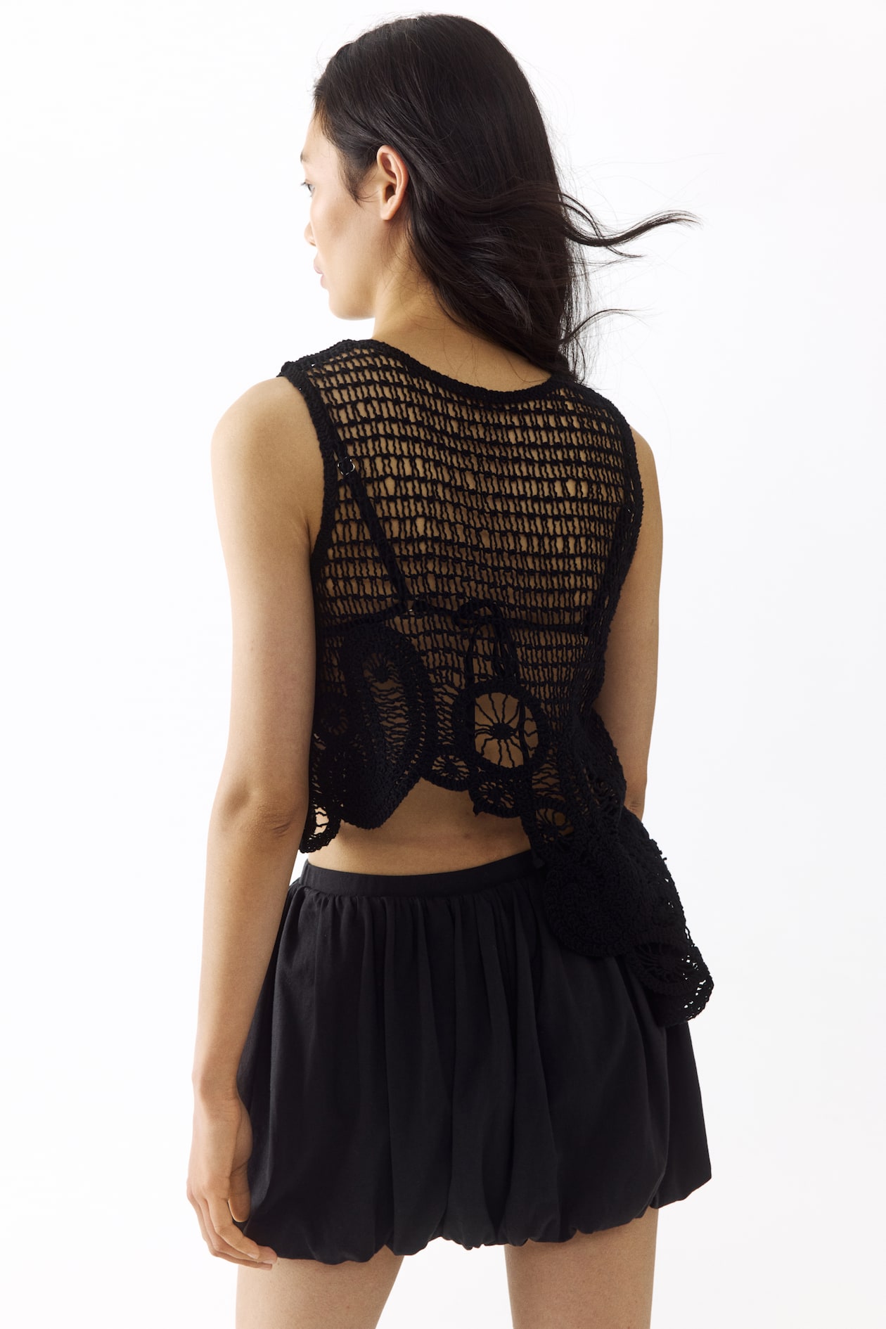 Asymmetric Crochet-Look Top - image 2