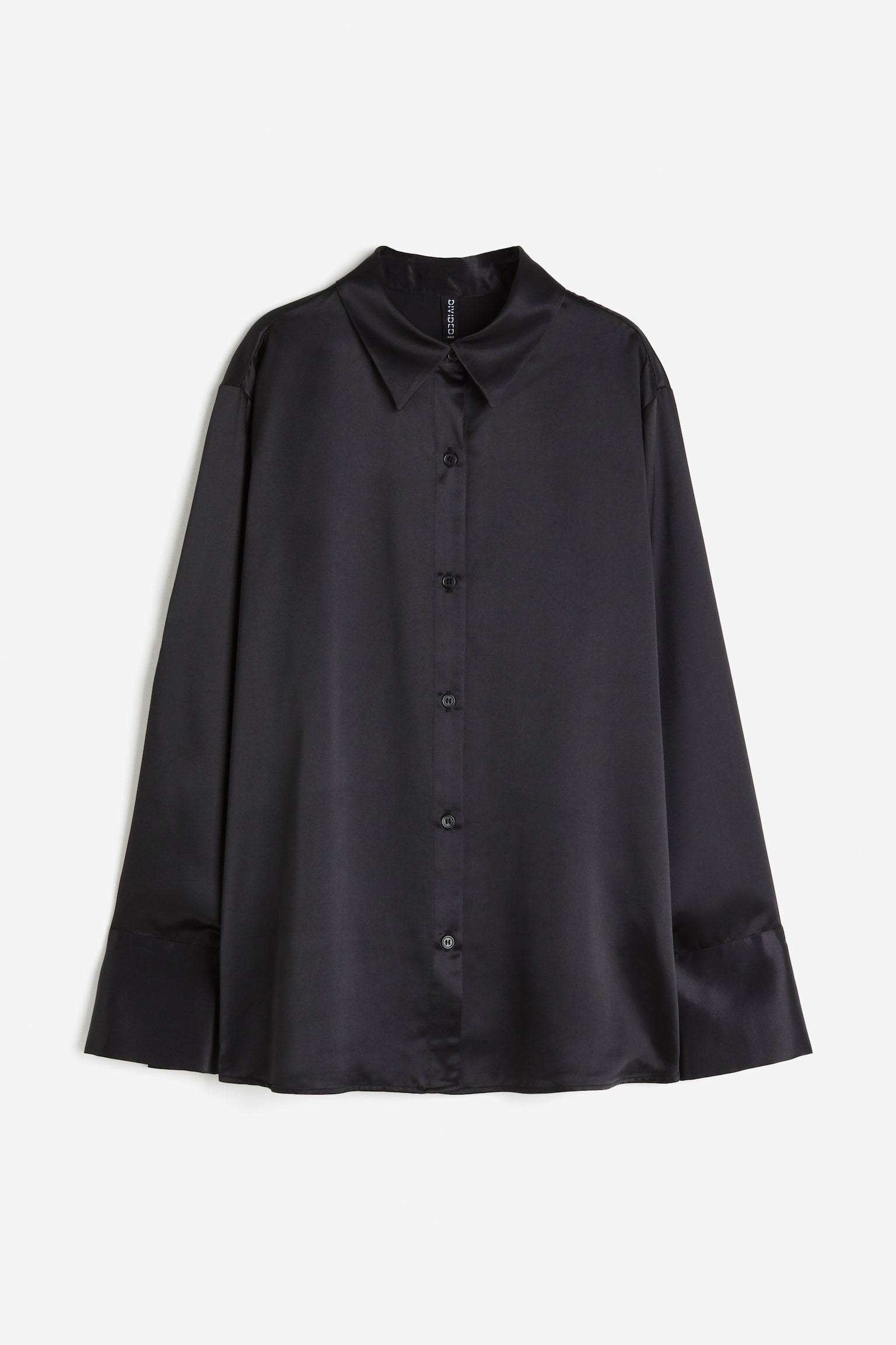 Satin shirt - Black/Silver-coloured - 1