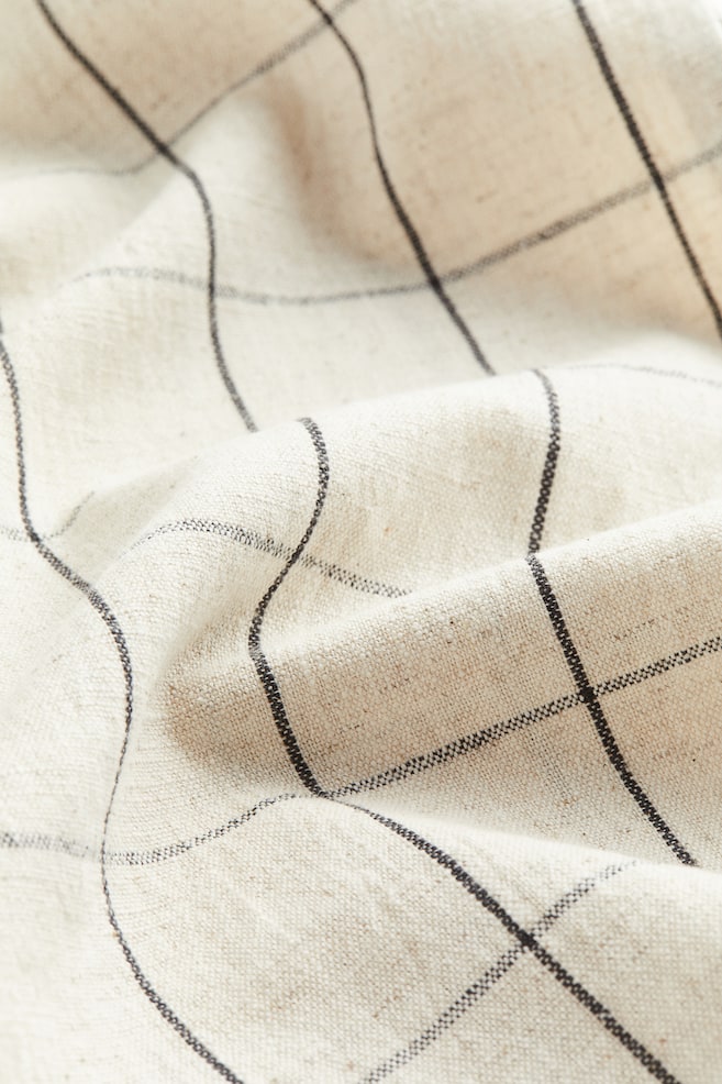 Checked tea towel - Beige/Checked/Light beige/Black/Checked - 3