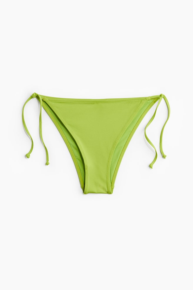 Tie Bikini Bottoms - Lime green/Dark green/Apricot/white/Dark brown/white/White/dark red patterned/Light dusty green - 1