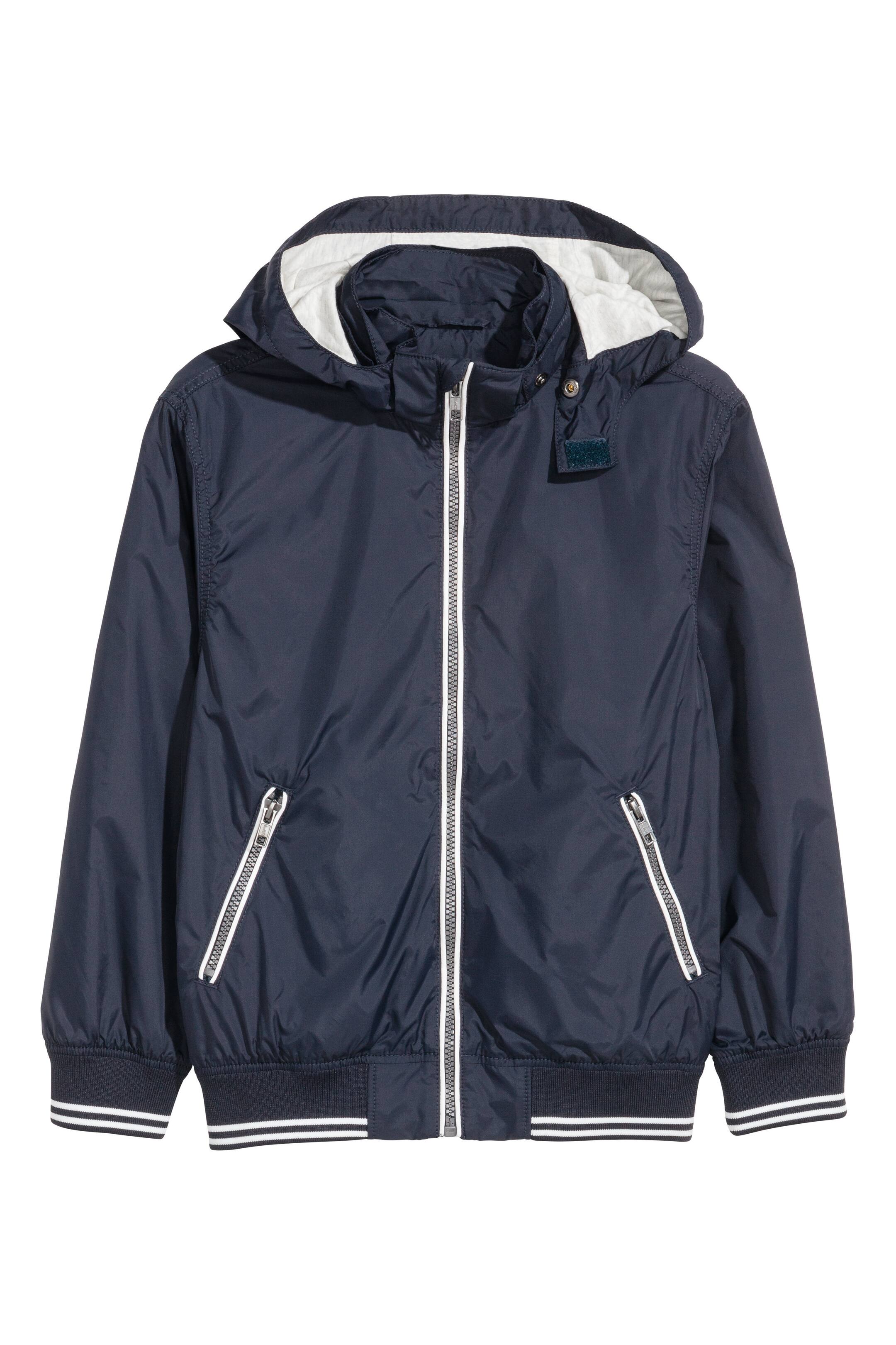 View larger image: Jersey-lined nylon jacket - Dark blue - Kids | H&M GB 1
