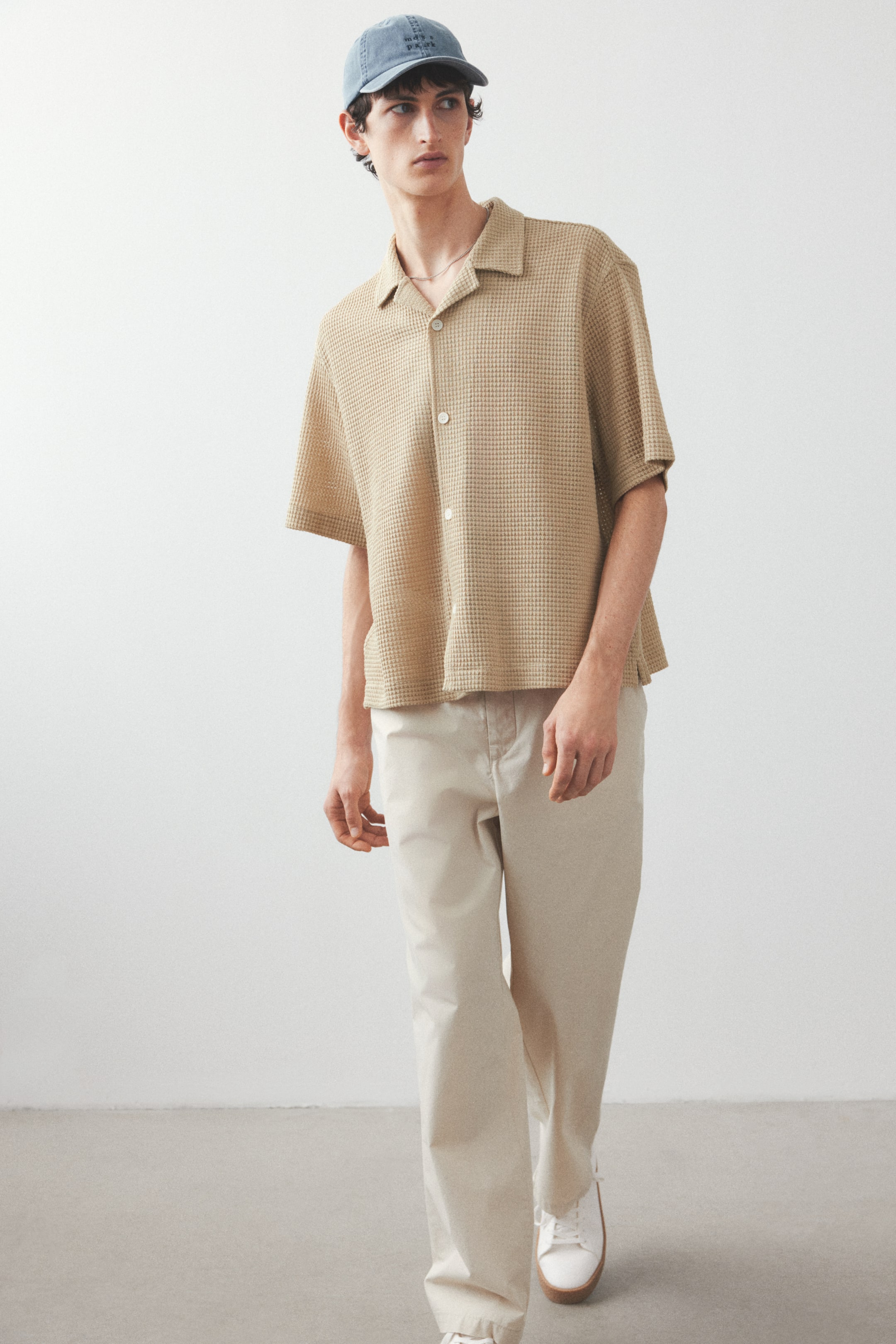 Loose-Fit Waffled Resort Shirt