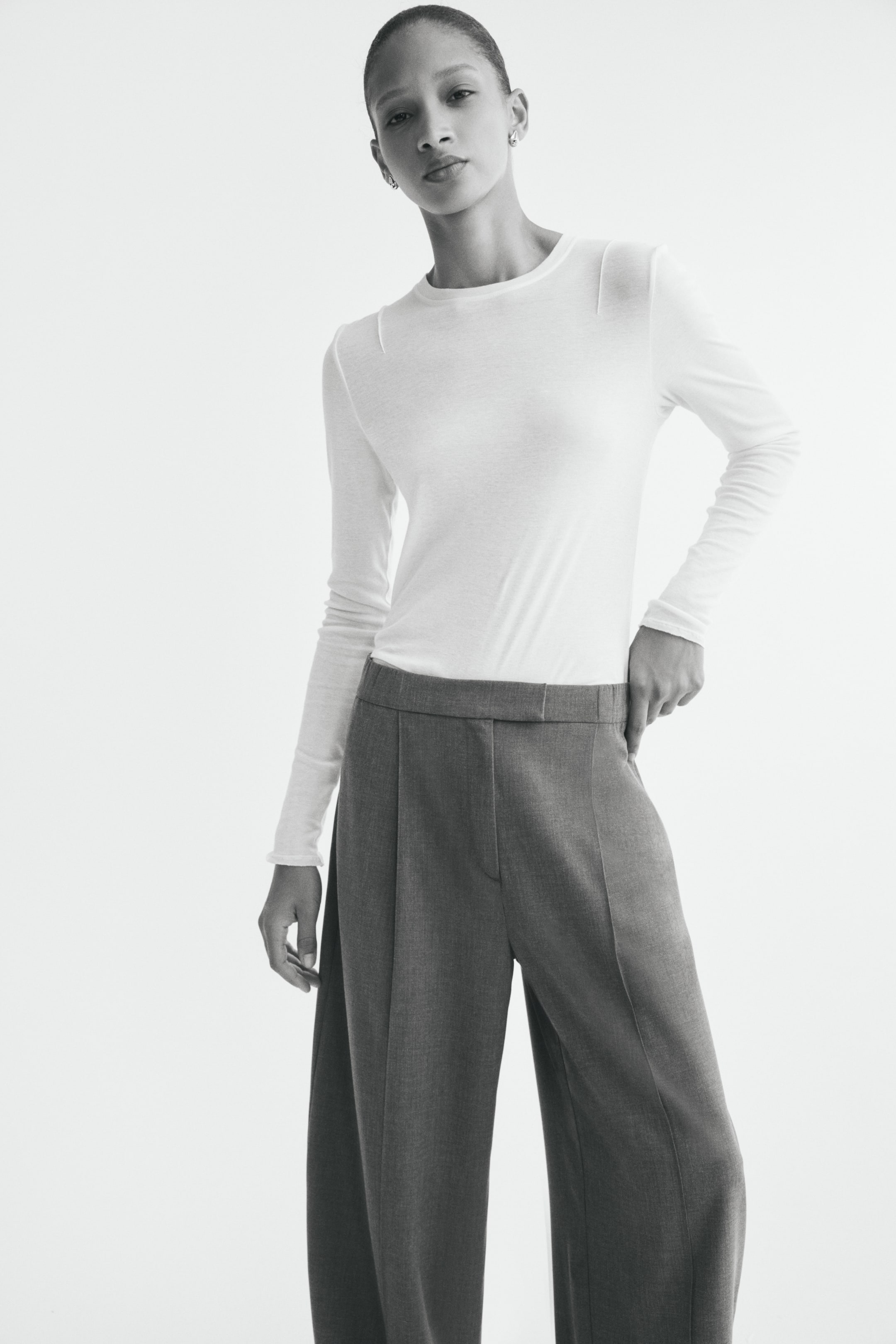 Dressy Barrel-Leg Pants