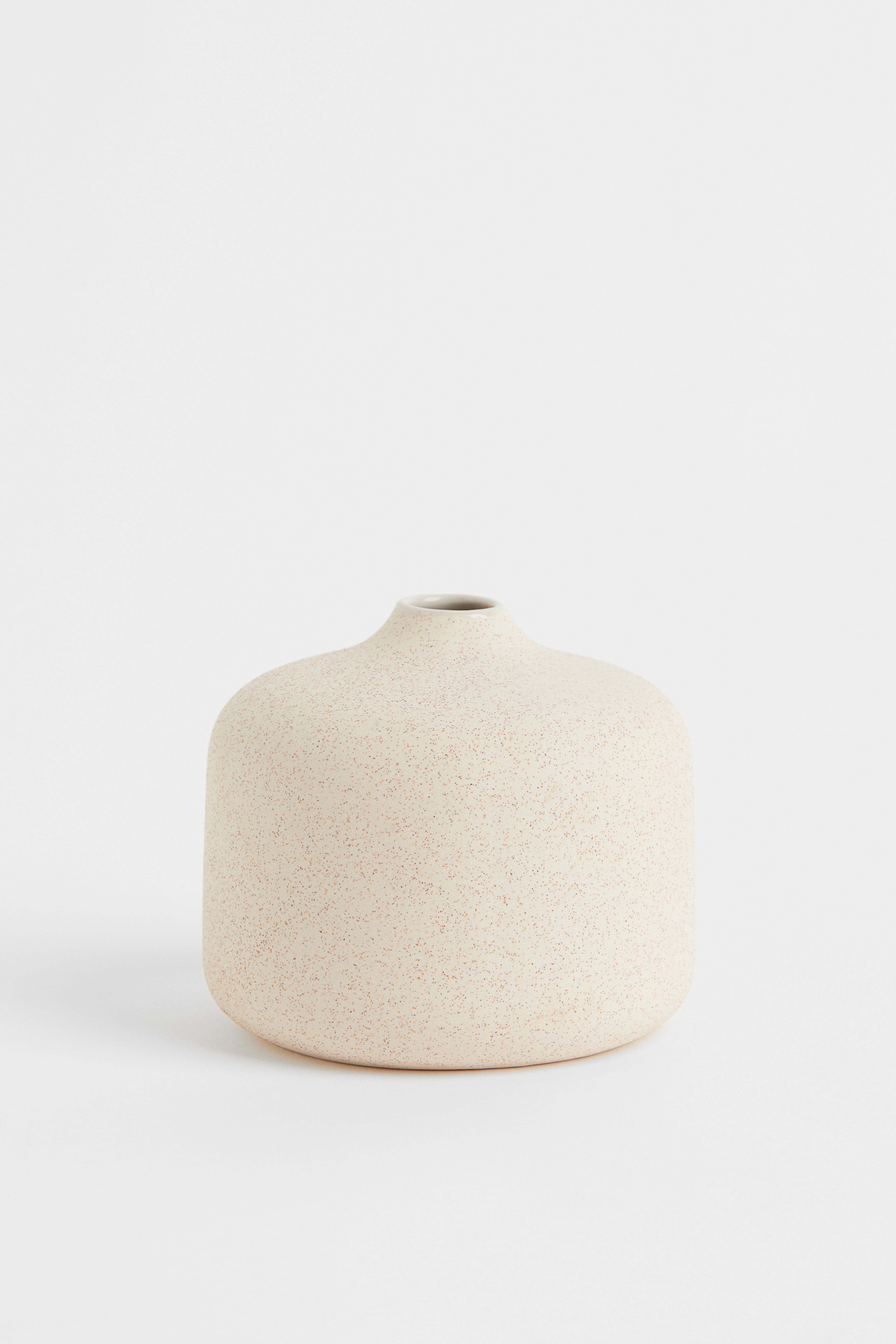 (PRICE FIRM) H&M Light Beige Ceramic Vase - Arch outlet Vase - U Shape Vase - H&M Vase