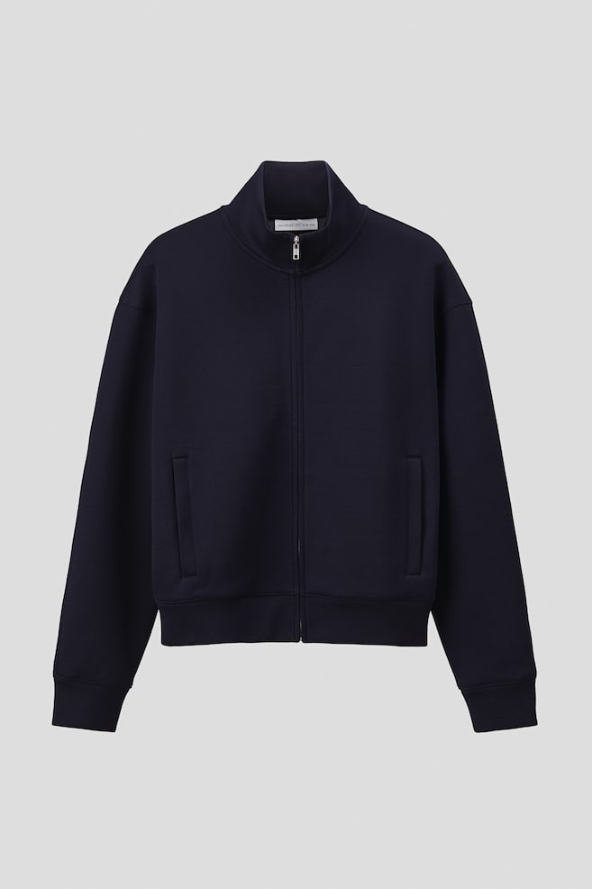 Trainingsjacke aus Scuba in Loose Fit - Dunkelblau - 1
