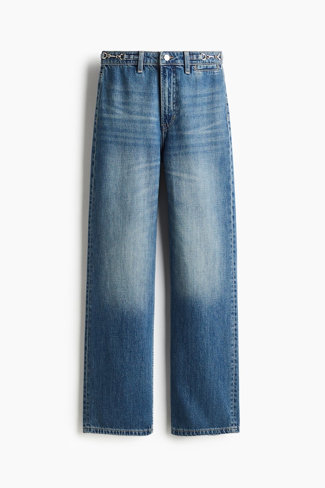 Straight High Jeans - Denim blue/Denim gray/Dark denim blue/White - 1