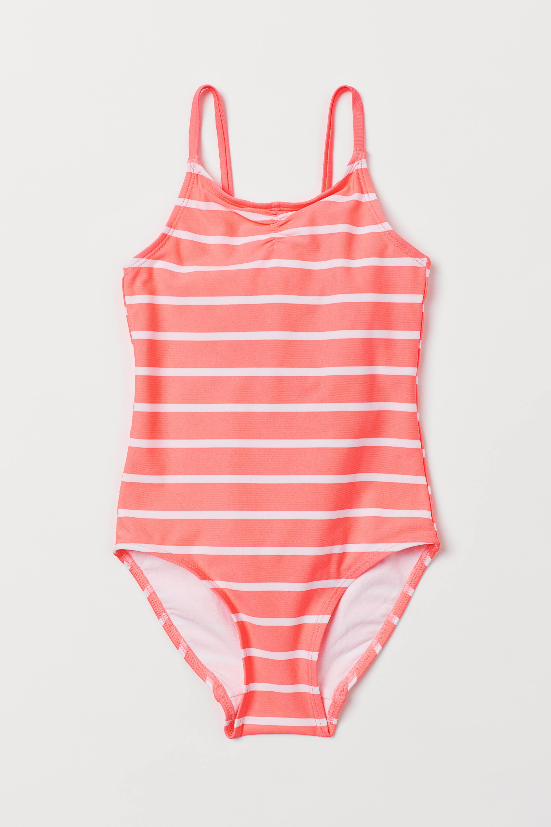 Größeres Bild ansehen: Gemusterter Badeanzug - Neonrosa/Gestreift - Kids | H&M DE 1