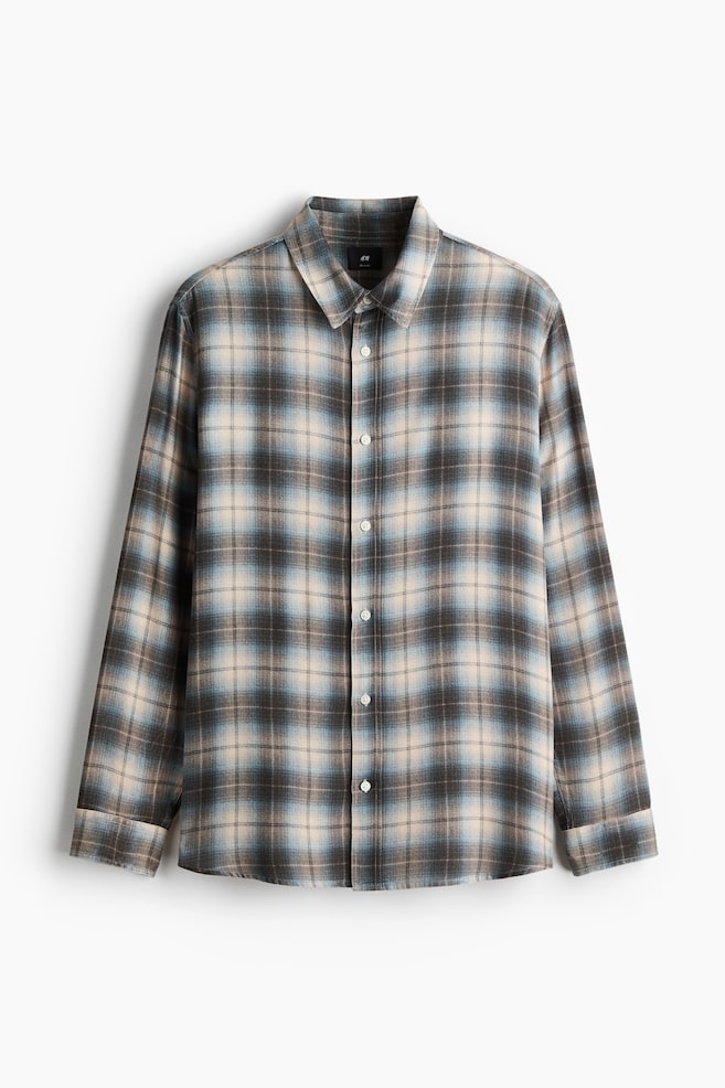 Relaxed-Fit Shirt - Blue/plaid/Pink/plaid - 1