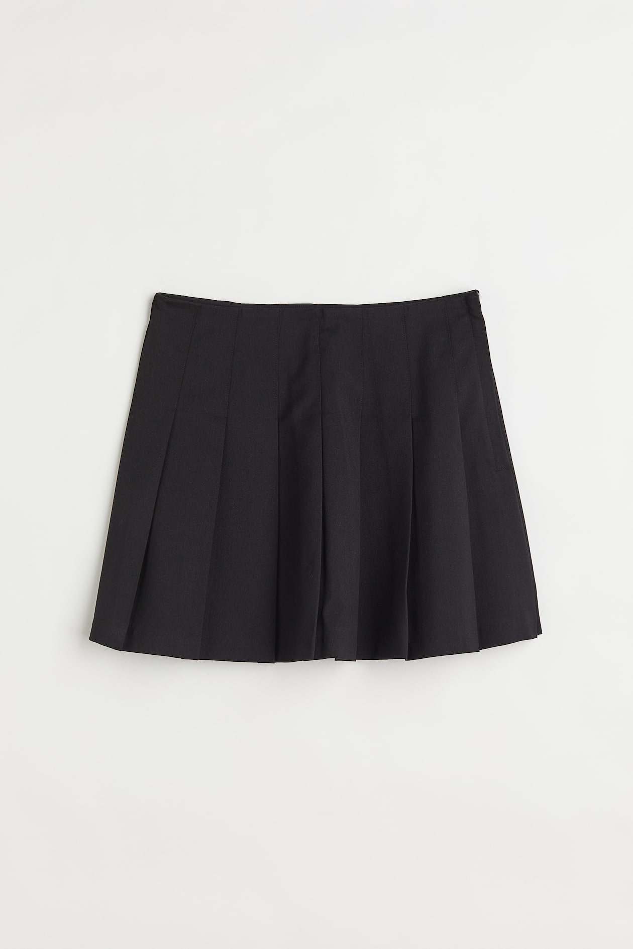 Pleated Skirt - High waist - Short - Black - Ladies | H&M US