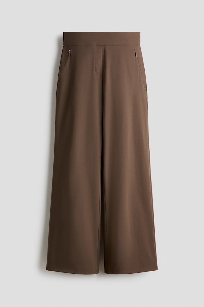 Four-way Stretch Wide Trousers - Light brown/Black/Beige/Grey/Dark brown - 1