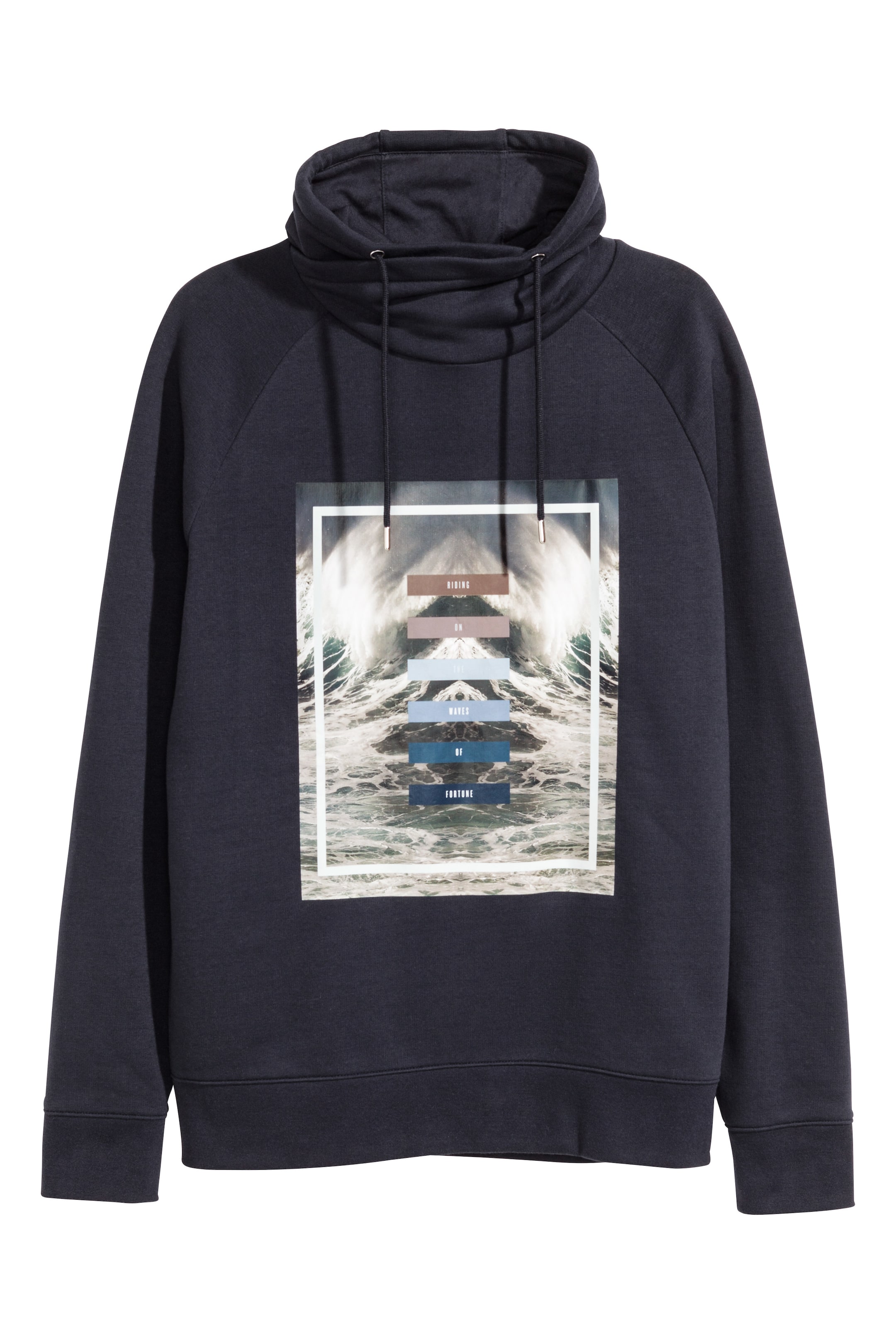 View larger image: Funnel-collar sweatshirt - Dark blue - Men | H&M GB 1