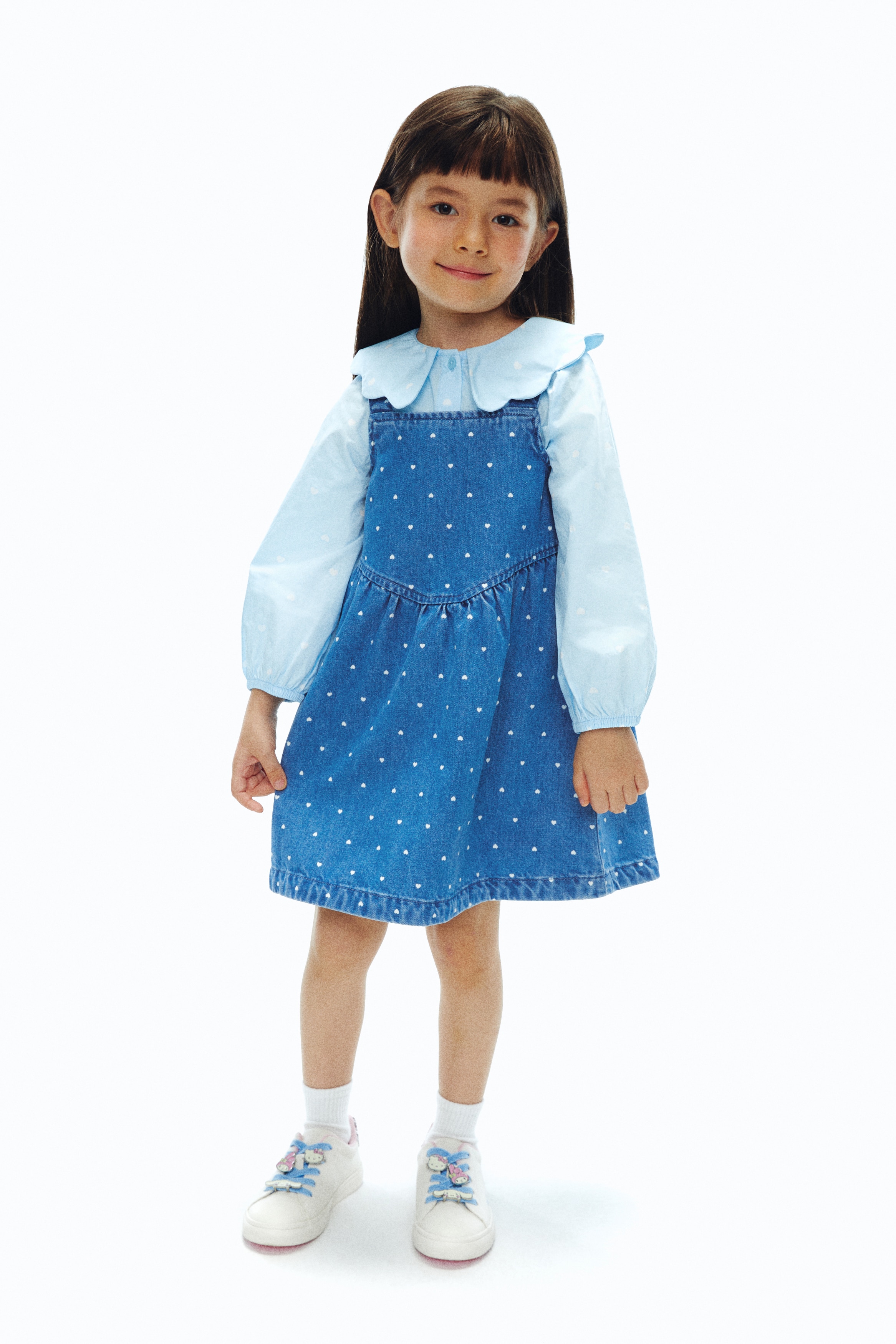 H & M - プリントデニムワンピース - ブルー H & M - プリントデニムワンピース - ブルー