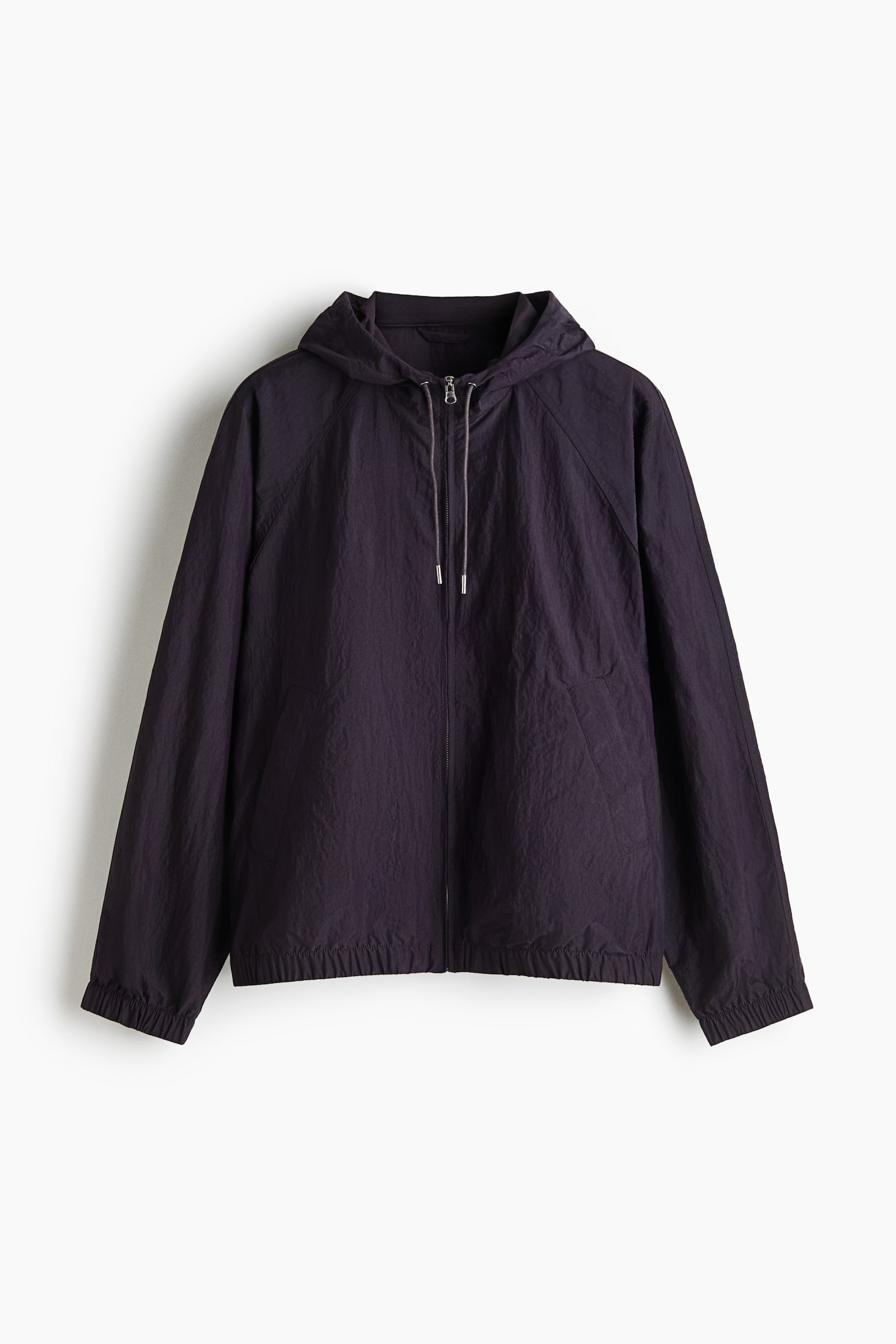 Áo khoác nylon có mũ - Màu tím đậm