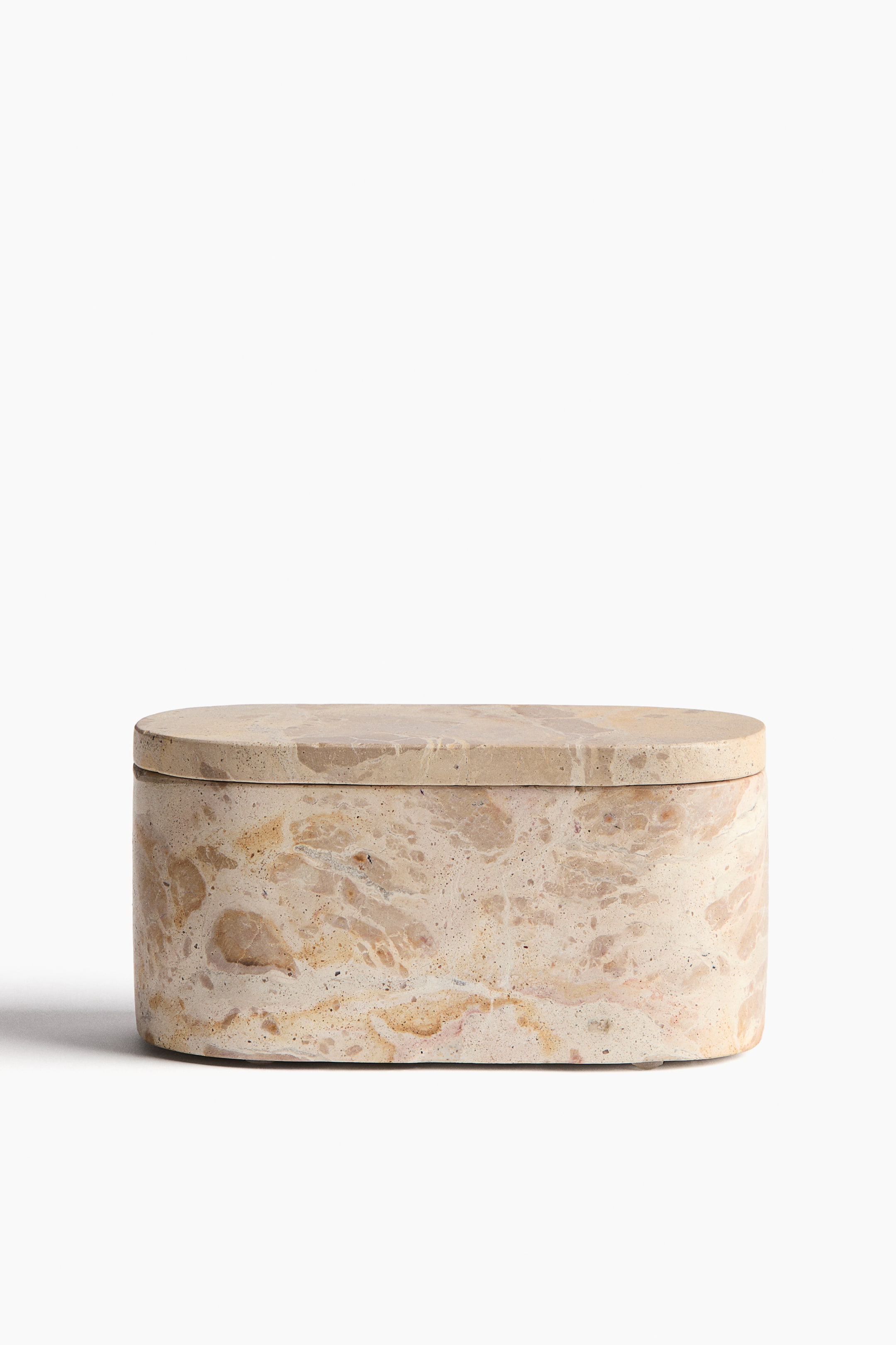 View larger image: Oval marble box - Light beige/Marbled - Home All | H&M IN 1