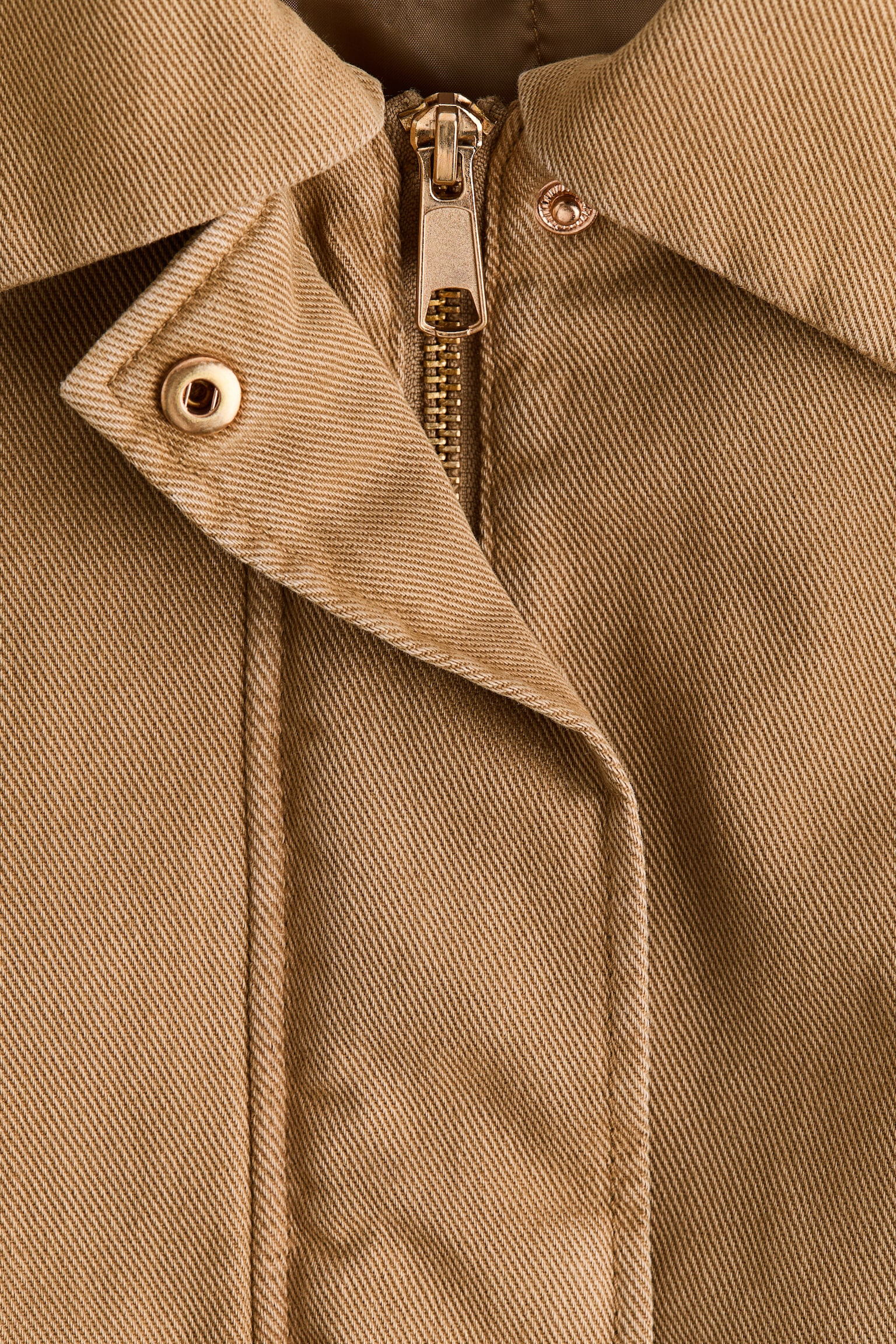 Watowana kurtka - Ciemnobeżowy/Ciemnozielony - 7