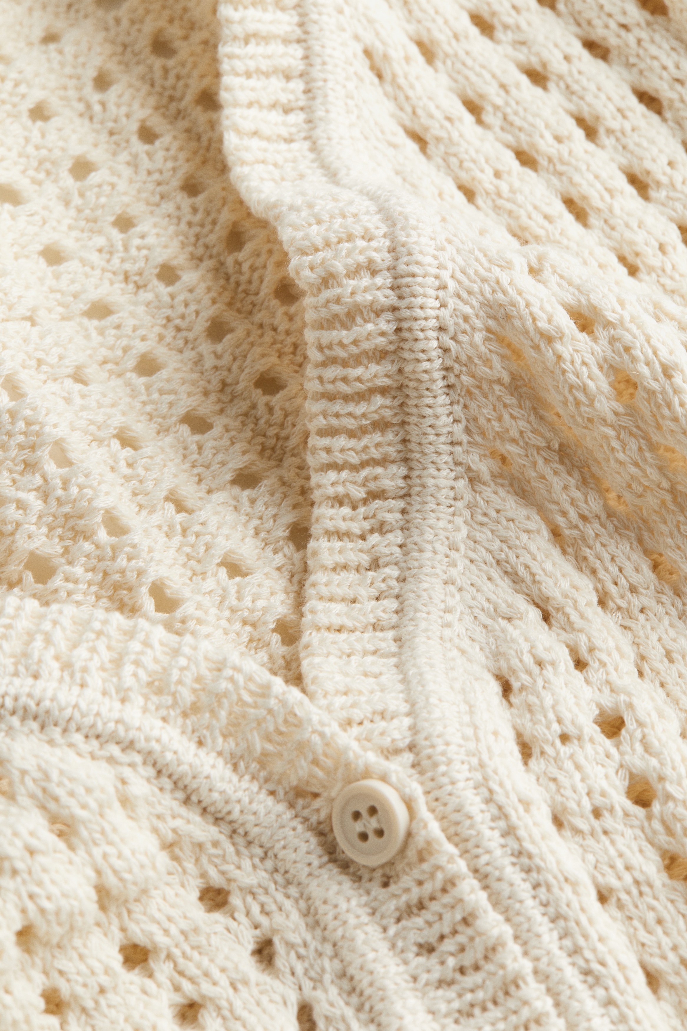 Pointelle-knit cardigan