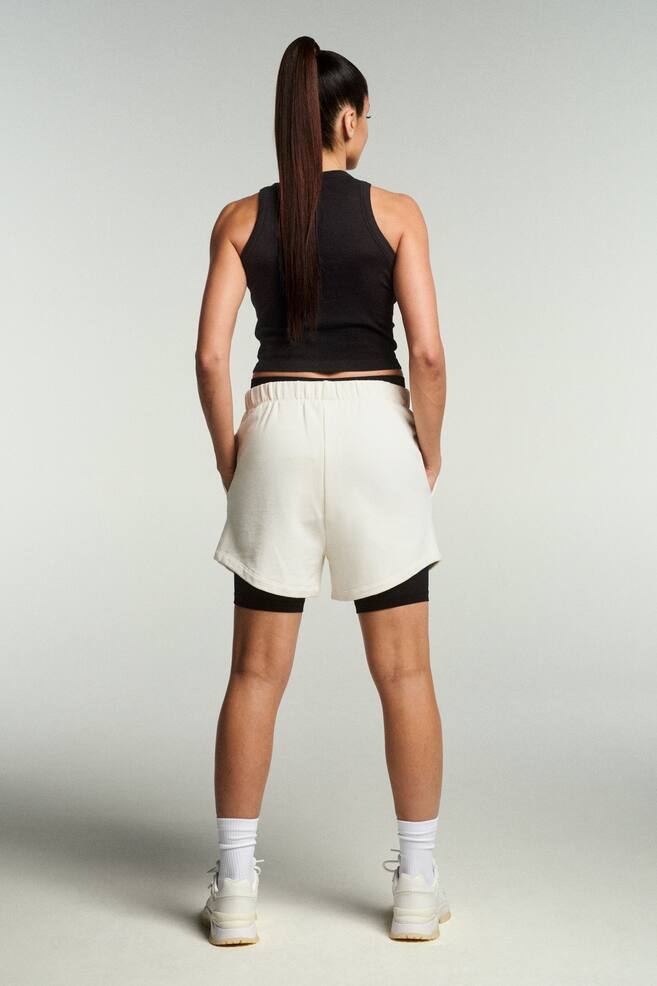 DryMove™ Jersey sports shorts - Cream/Dark green/Light pink/Black - 4